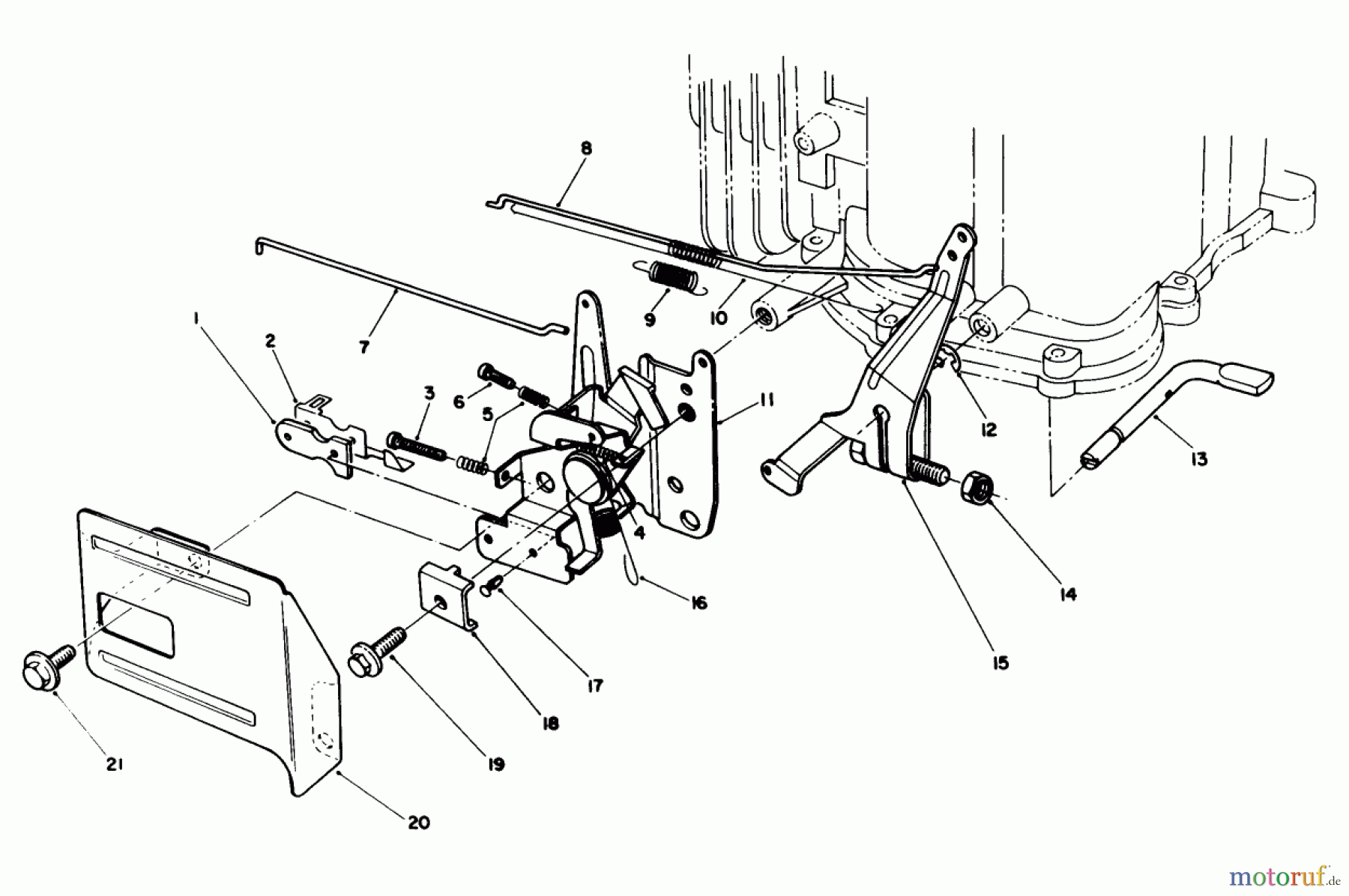  Toro Neu Mowers, Walk-Behind Seite 1 20526C - Toro Lawnmower, 1987 (7000001-7999999) GOVERNOR ASSEMBLY (MODEL NO. VMG6)