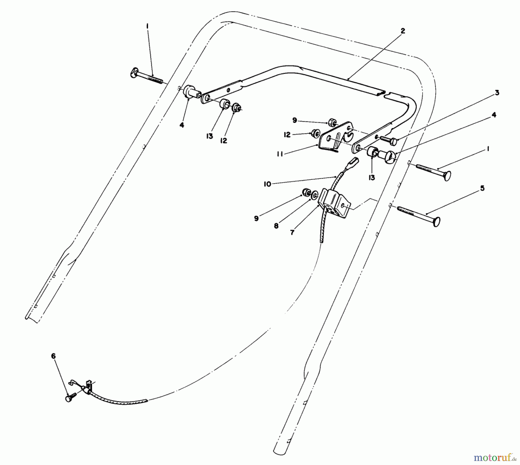  Toro Neu Mowers, Walk-Behind Seite 1 20531 - Toro Lawnmower, 1988 (8000001-8999999) CONTROL ASSEMBLY