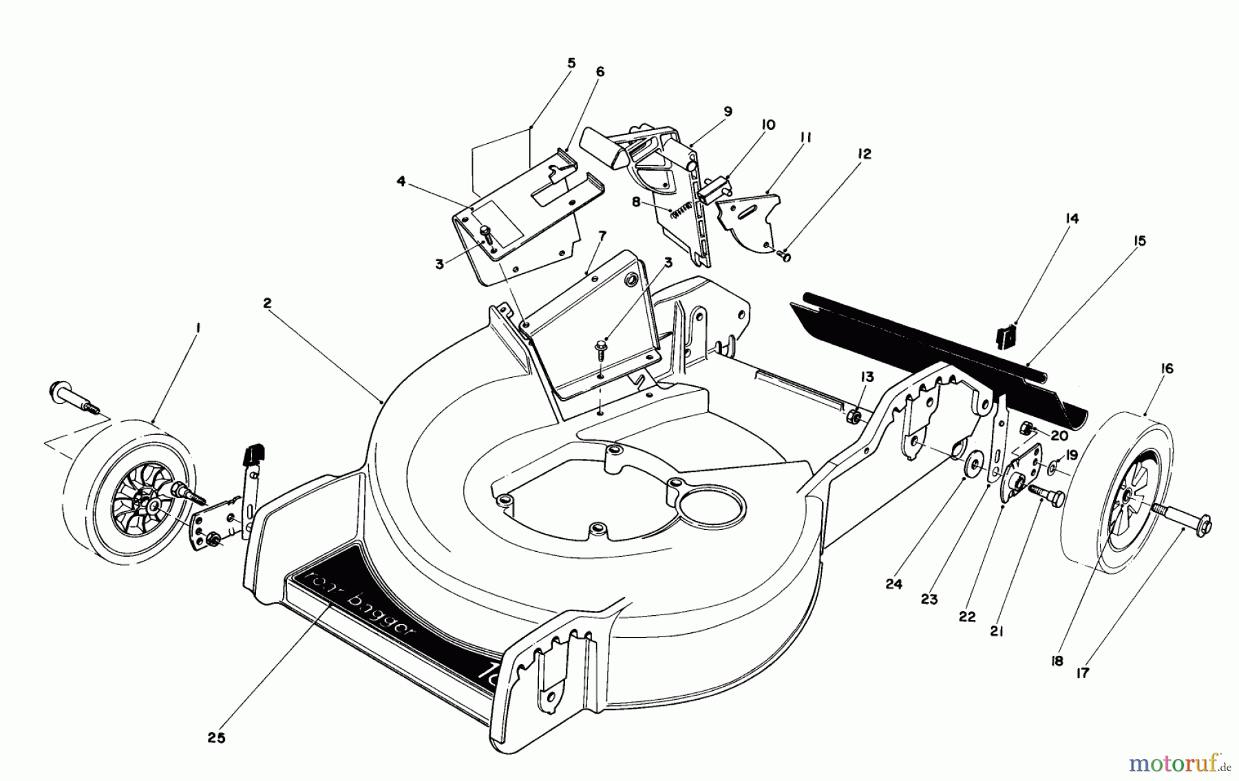  Toro Neu Mowers, Walk-Behind Seite 1 20560 - Toro Lawnmower, 1983 (3000001-3999999) HOUSING ASSEMBLY