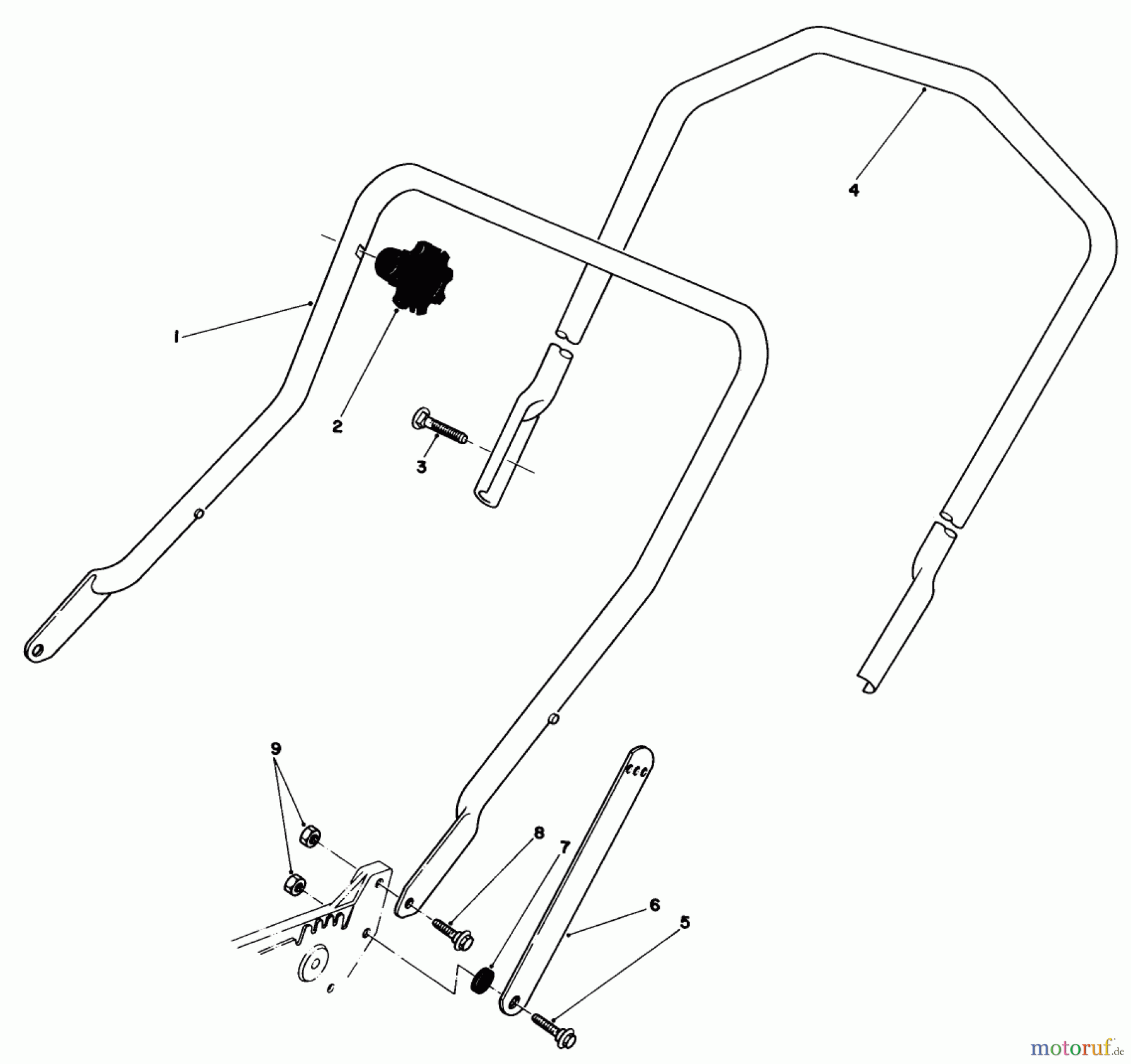  Toro Neu Mowers, Walk-Behind Seite 1 20570 - Toro Lawnmower, 1983 (3000001-3999999) HANDLE ASSEMBLY