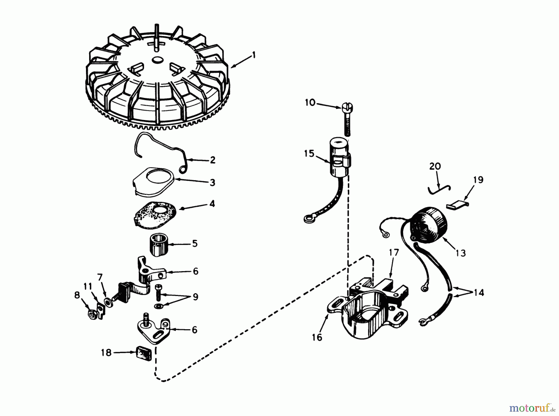  Toro Neu Mowers, Walk-Behind Seite 1 20575 - Toro Lawnmower, 1978 (8000001-8007500) MAGNETO NO. 610793A