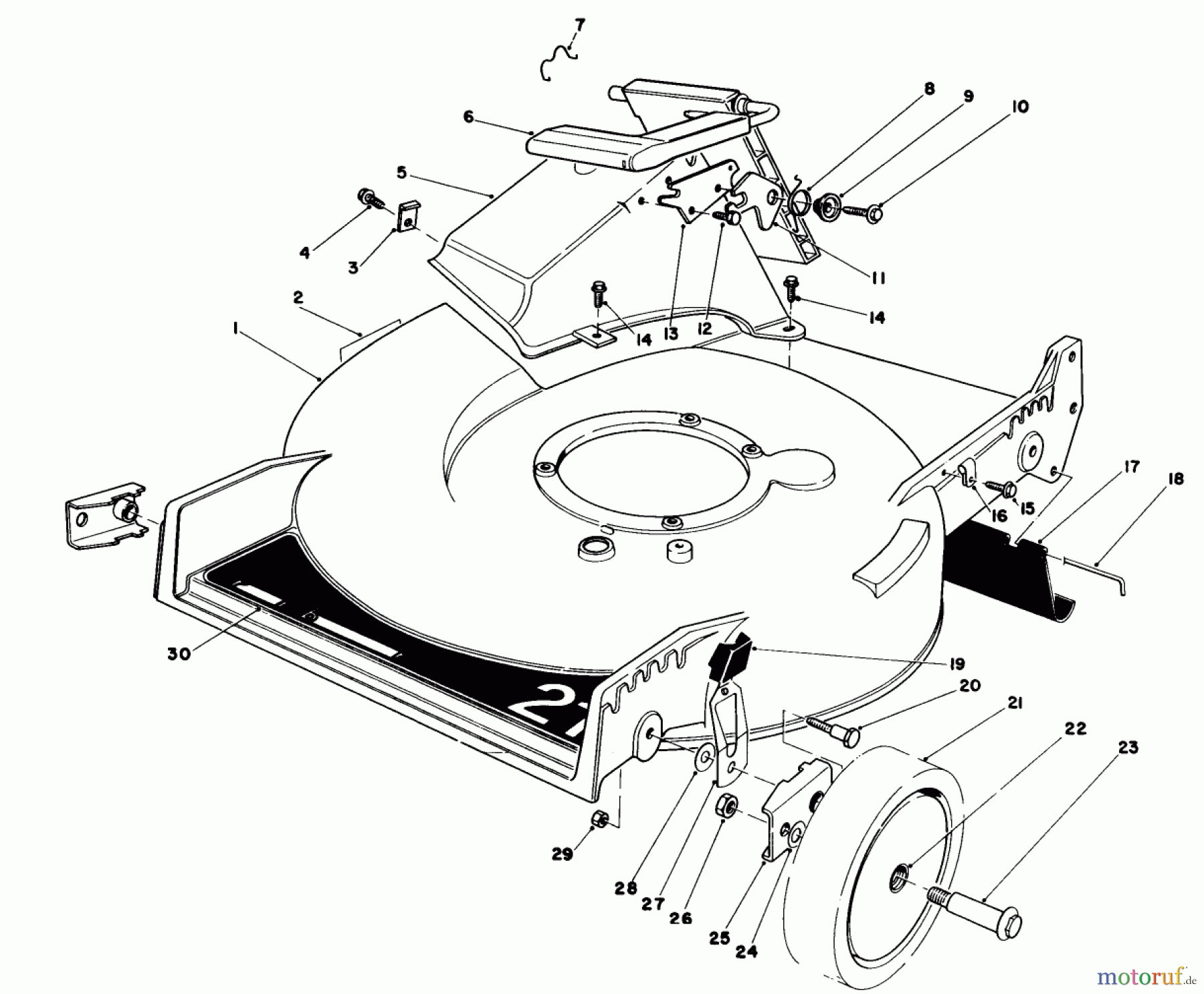  Toro Neu Mowers, Walk-Behind Seite 1 20581 - Toro Lawnmower, 1984 (4000001-4999999) HOUSING ASSEMBLY