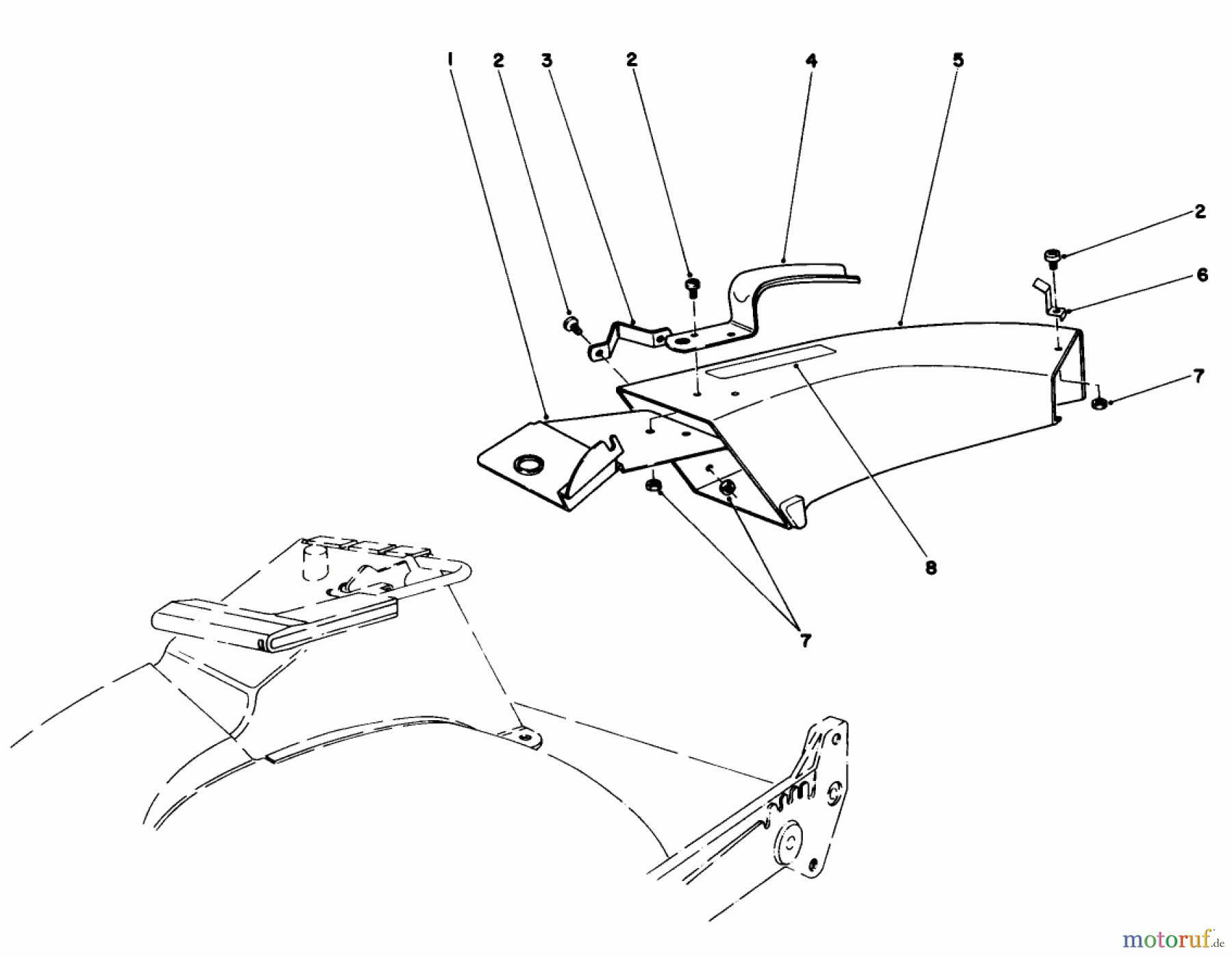  Toro Neu Mowers, Walk-Behind Seite 1 20581 - Toro Lawnmower, 1985 (5000001-5999999) SIDE DISCHARGE CHUTE MODEL NO. 59108 (OPTIONAL)