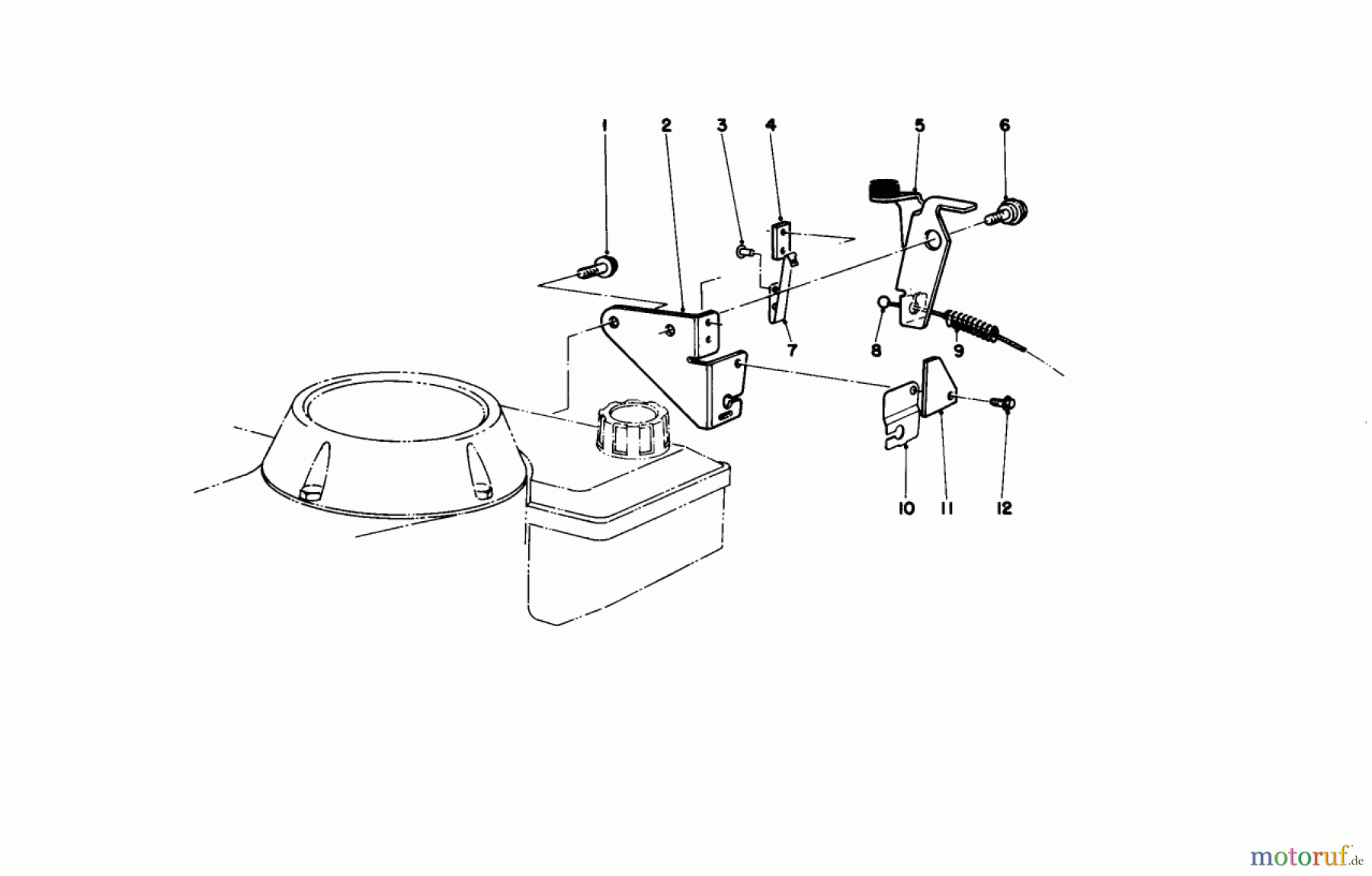  Toro Neu Mowers, Walk-Behind Seite 1 20581 - Toro Lawnmower, 1987 (7000001-7999999) BRAKE ASSEMBLY