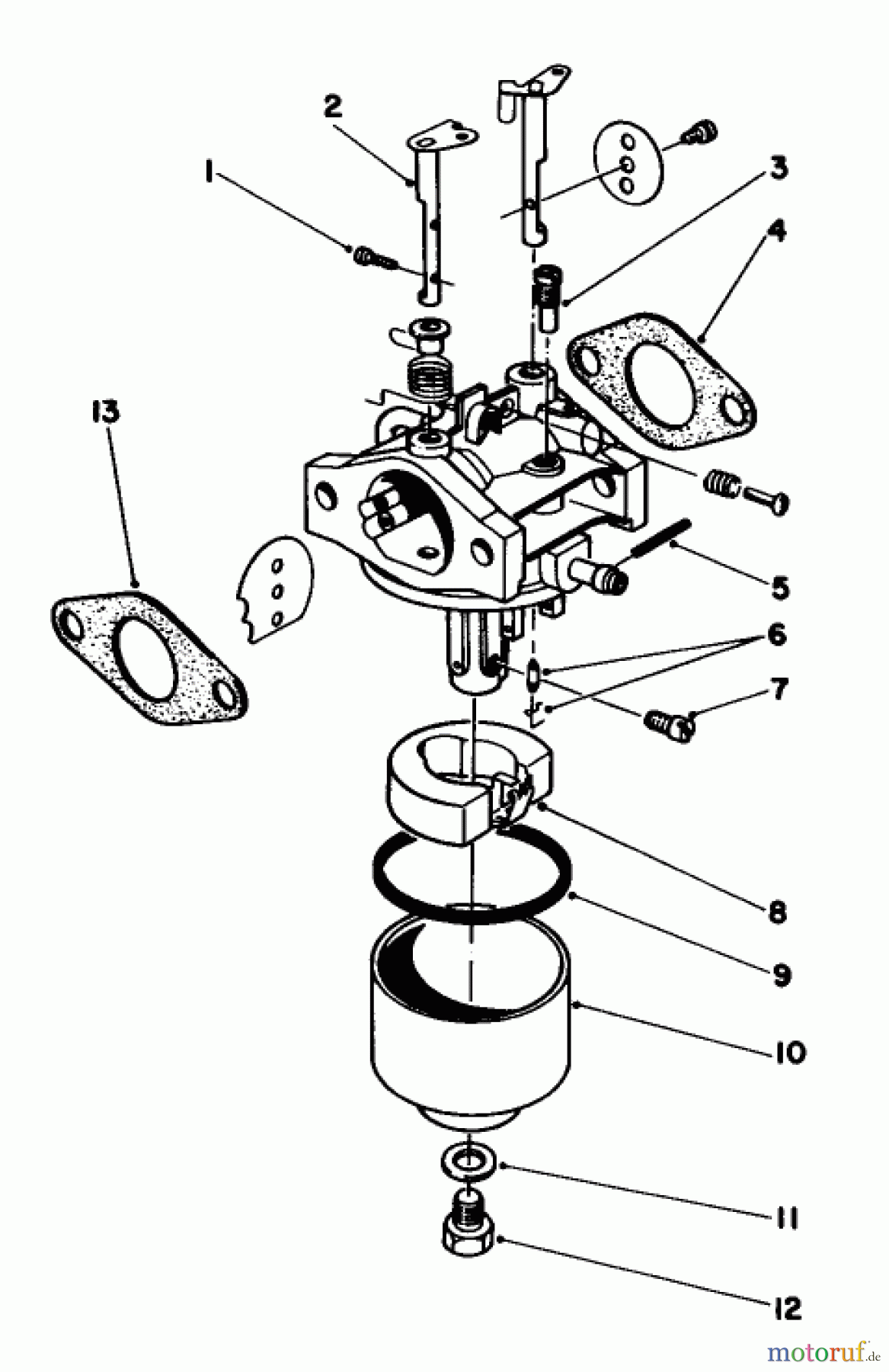  Toro Neu Mowers, Walk-Behind Seite 1 20584 - Toro Lawnmower, 1984 (4000001-4999999) CARBURETOR ASSEMBLY