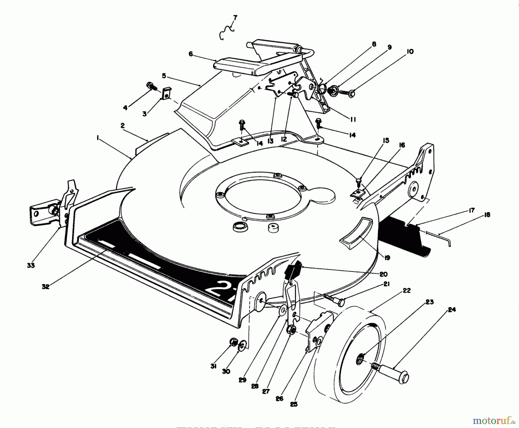  Toro Neu Mowers, Walk-Behind Seite 1 20584 - Toro Lawnmower, 1988 (8000001-8999999) HOUSING ASSEMBLY