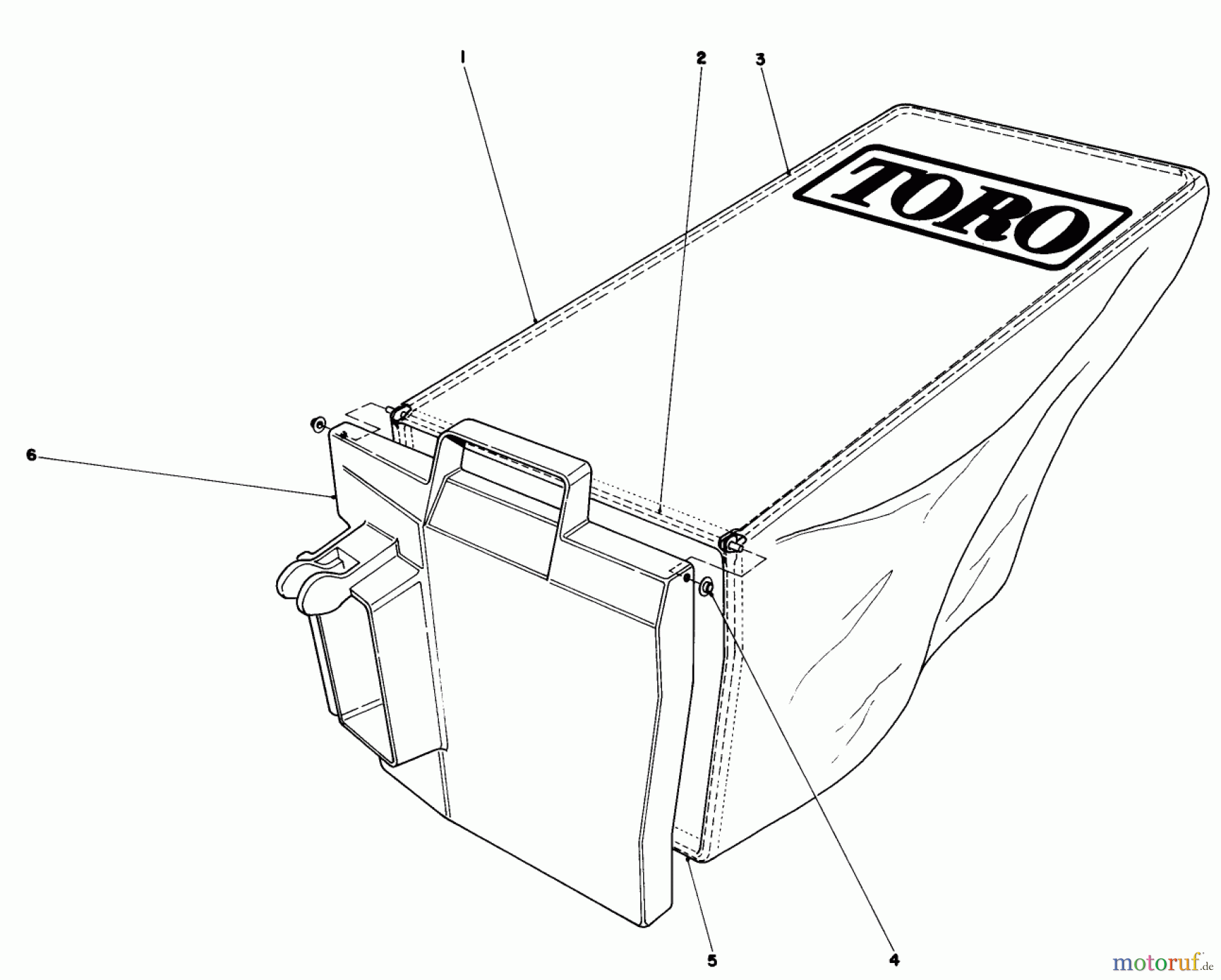  Toro Neu Mowers, Walk-Behind Seite 1 20586 - Toro Lawnmower, 1986 (6000001-6999999) GRASS BAG ASSEMBLY NO. 11-9469