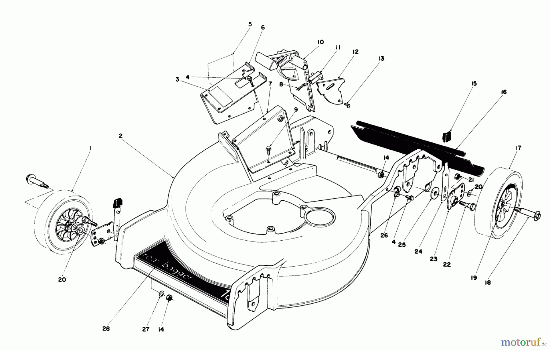  Toro Neu Mowers, Walk-Behind Seite 1 20586 - Toro Lawnmower, 1987 (7000001-7999999) HOUSING ASSEMBLY