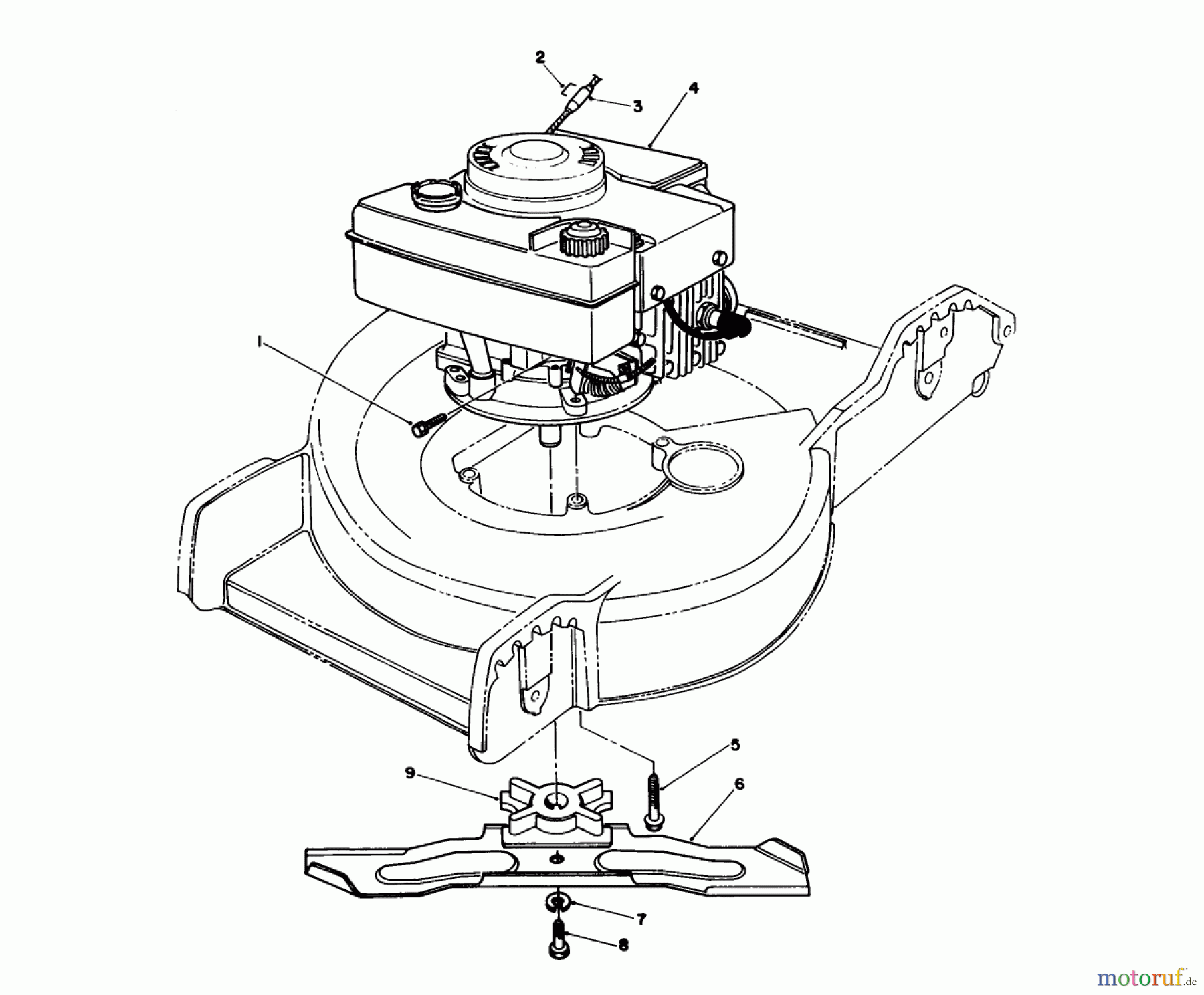  Toro Neu Mowers, Walk-Behind Seite 1 20587 - Toro Lawnmower, 1990 (0000001-0999999) ENGINE ASSEMBLY