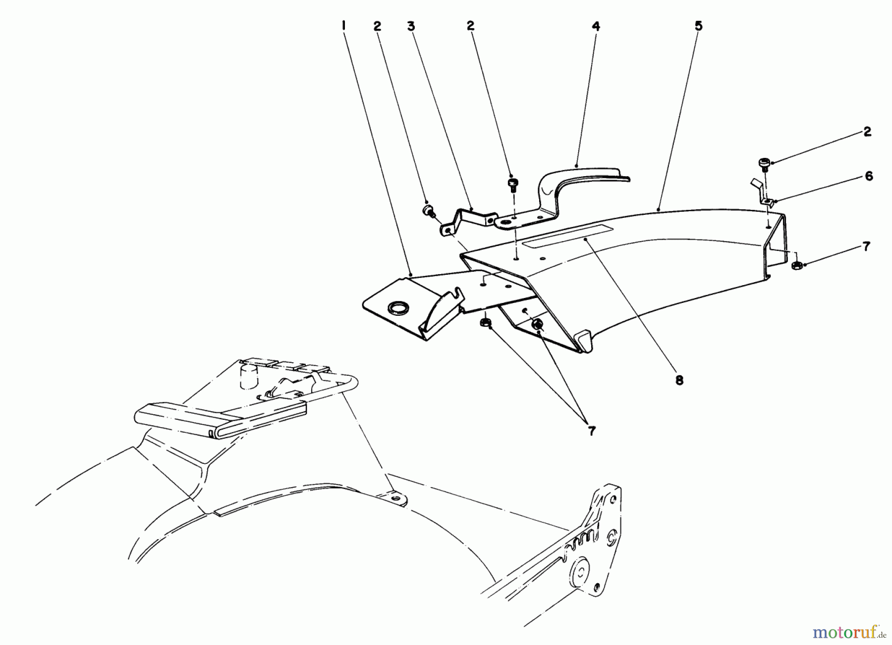  Toro Neu Mowers, Walk-Behind Seite 1 20588 - Toro Lawnmower, 1985 (5000001-5999999) SIDE DISCHARGE CHUTE MODEL NO. 59108 (OPTIONAL)