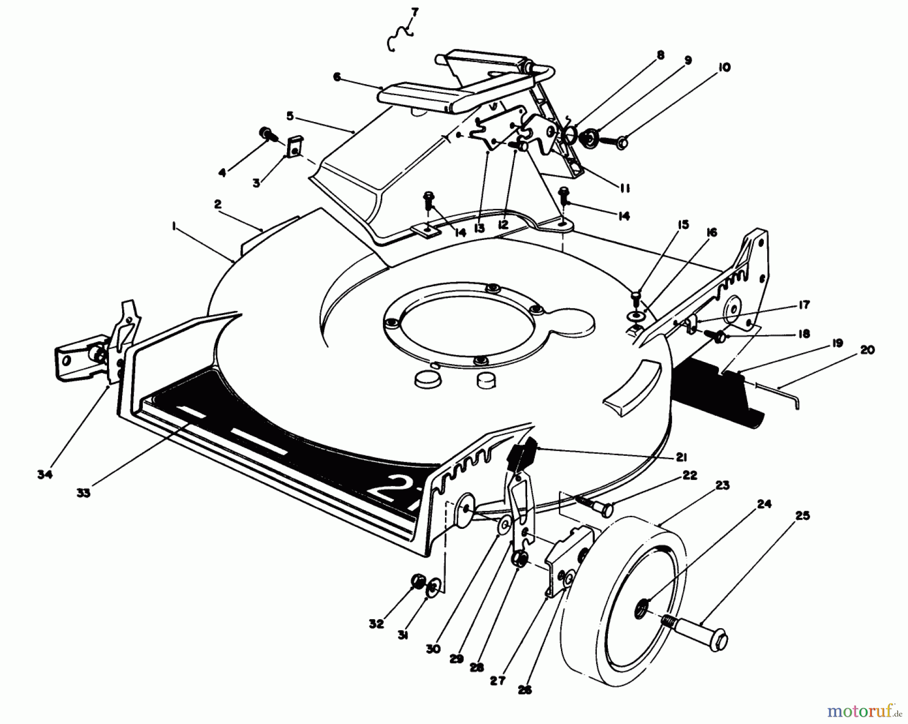  Toro Neu Mowers, Walk-Behind Seite 1 20588 - Toro Lawnmower, 1988 (8000001-8999999) HOUSING ASSEMBLY