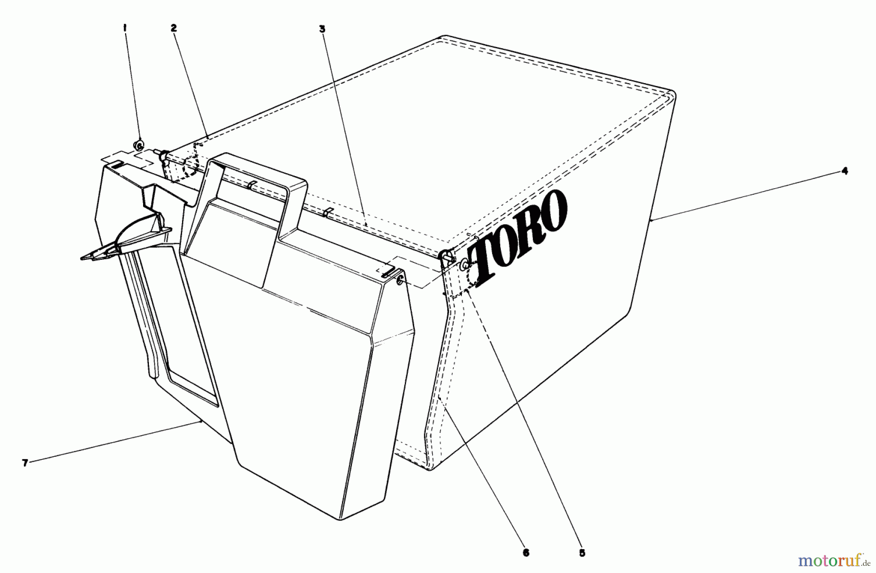  Toro Neu Mowers, Walk-Behind Seite 1 20610 - Toro Lawnmower, 1981 (1000001-1999999) GRASS BAG ASSEMBLY NO. 11-0159