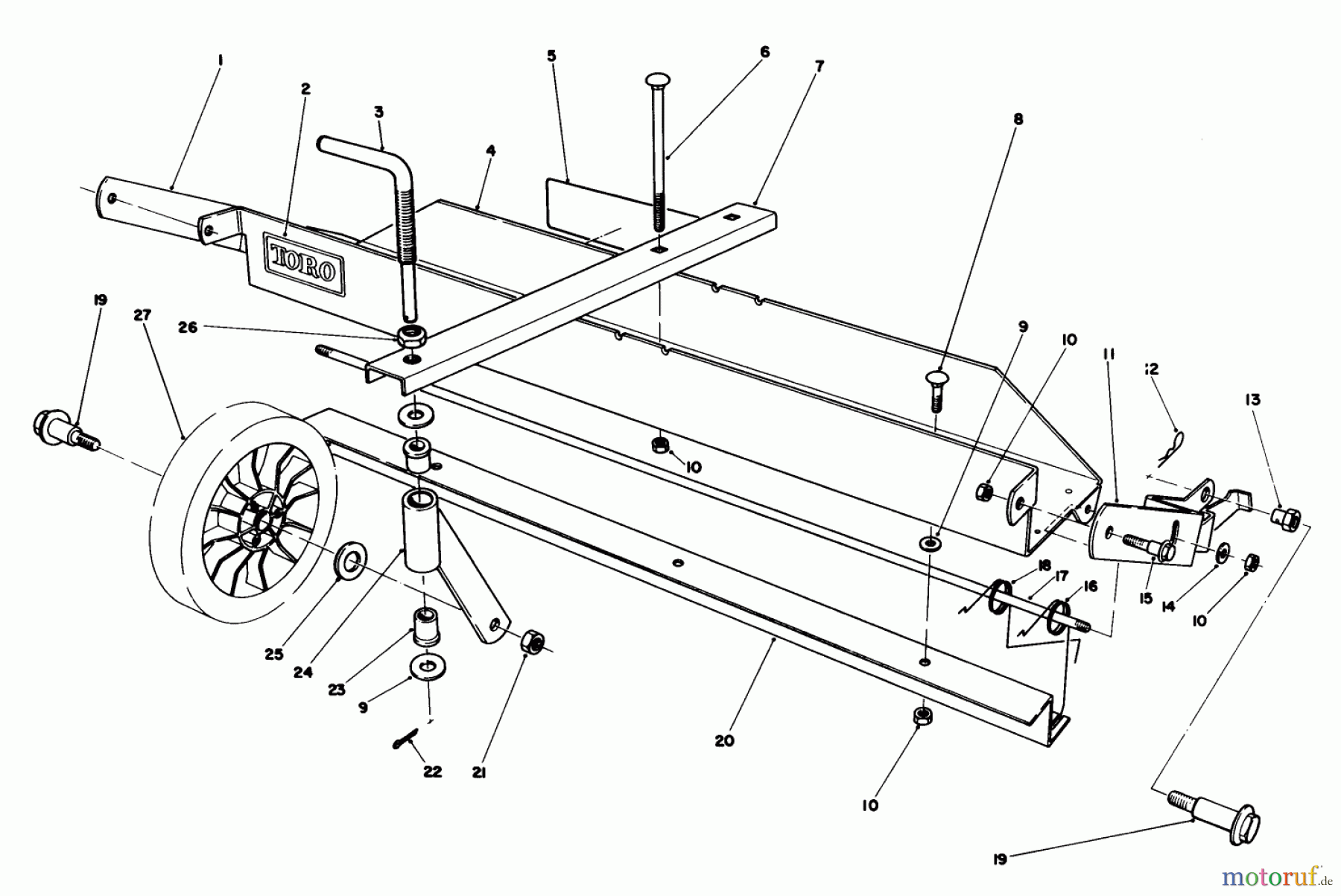  Toro Neu Mowers, Walk-Behind Seite 1 20620 - Toro Lawnmower, 1987 (7000001-7999999) DETHATCHER KIT MODEL NO. 59126 (OPTIONAL)