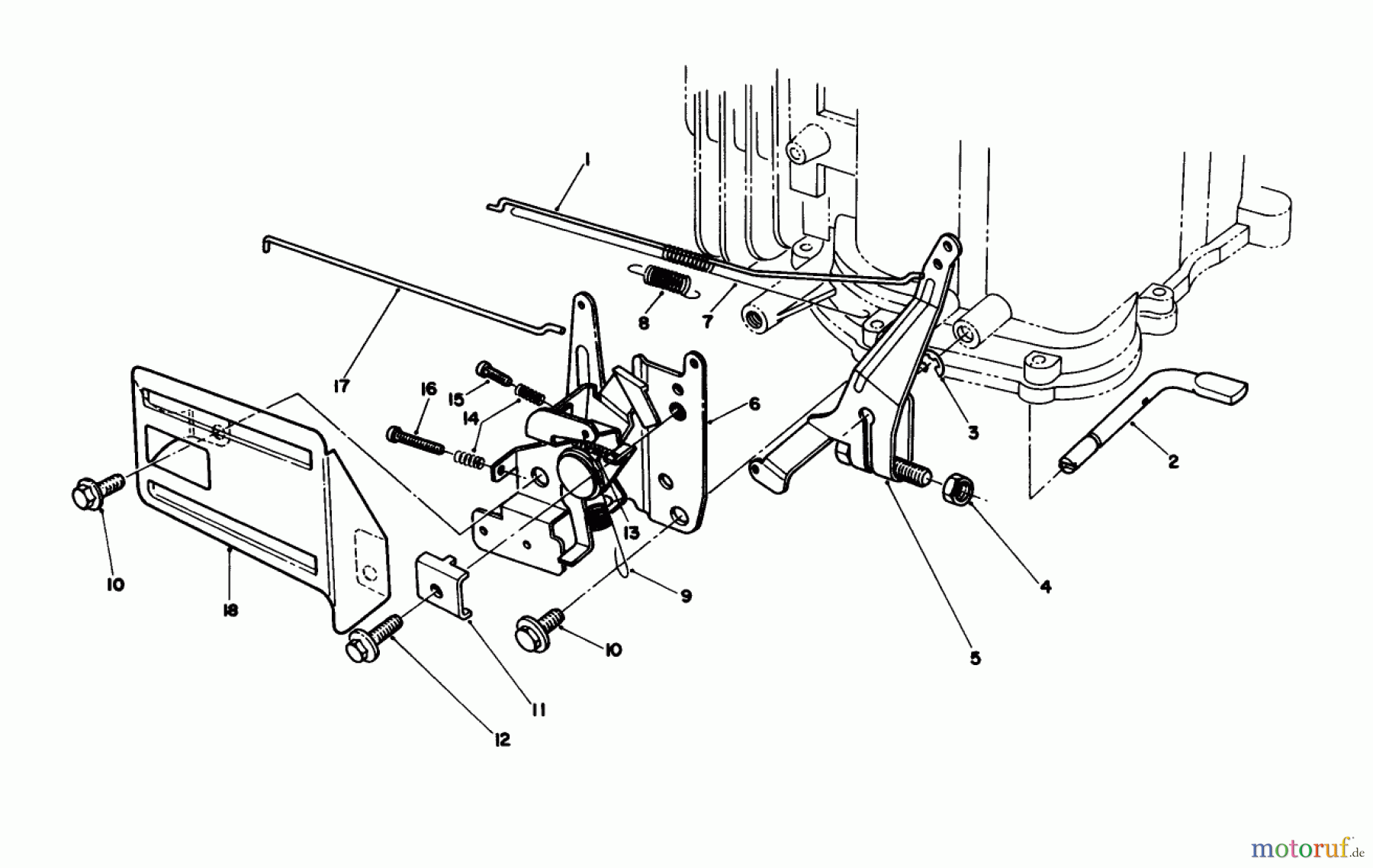  Toro Neu Mowers, Walk-Behind Seite 1 20620 - Toro Lawnmower, 1988 (8000001-8999999) GOVERNOR ASSEMBLY (MODEL NO. VMH7)