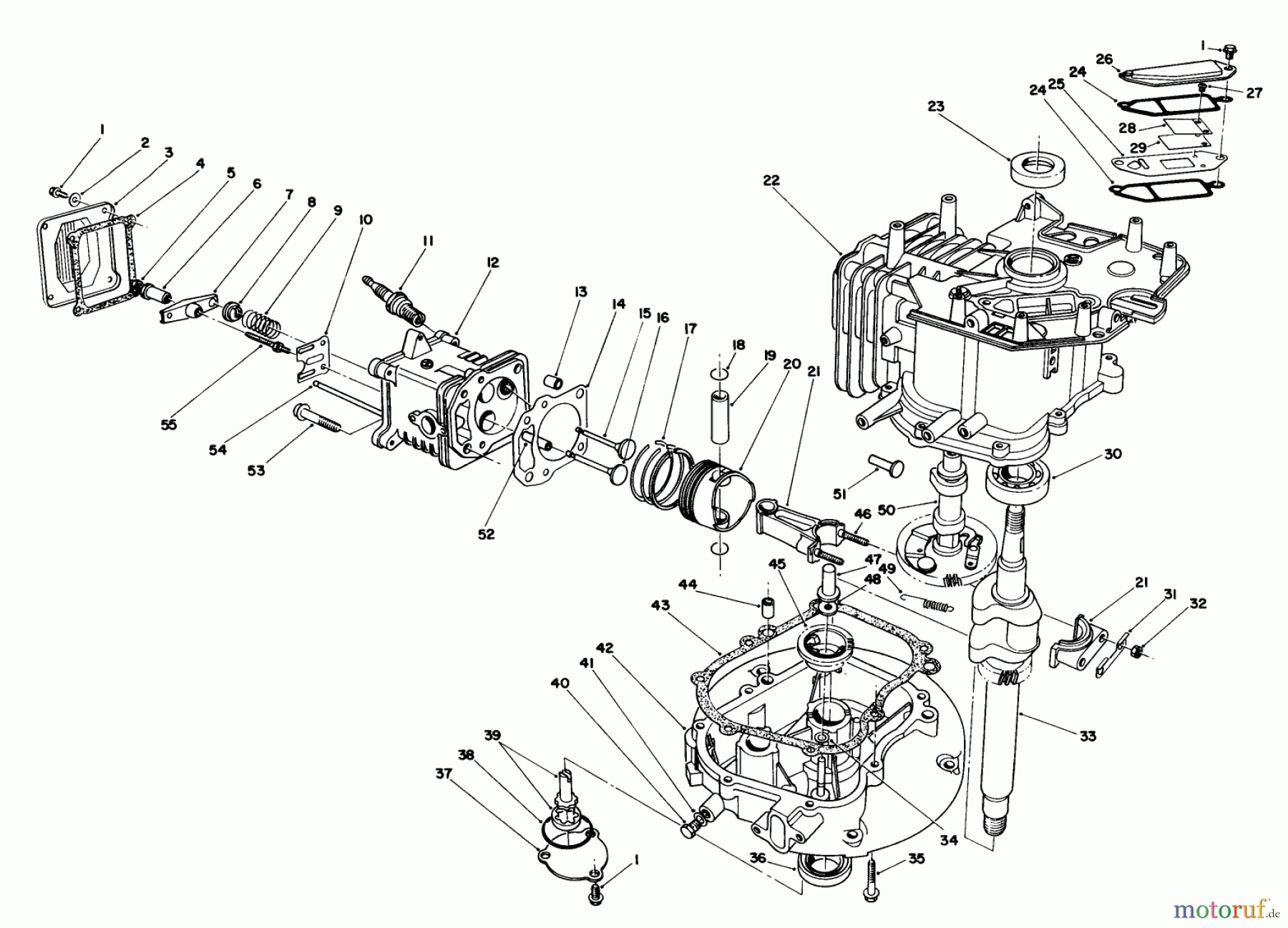  Toro Neu Mowers, Walk-Behind Seite 1 20622 - Toro Lawnmower, 1986 (6000001-6999999) ENGINE ASSEMBLY #2