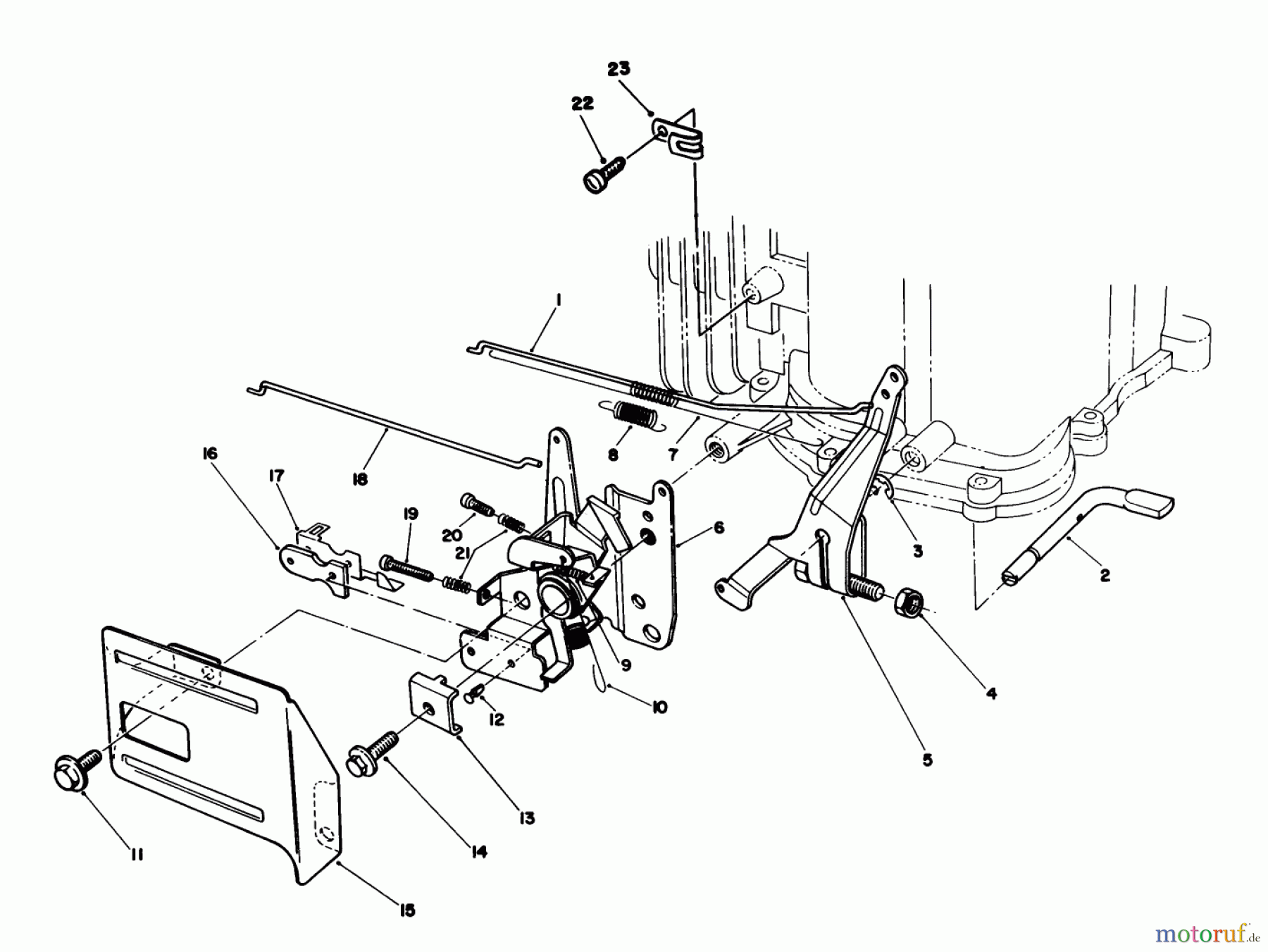  Toro Neu Mowers, Walk-Behind Seite 1 20622C - Toro Lawnmower, 1988 (8000001-8999999) GOVERNOR ASSEMBLY (MODEL NO. VMH7)