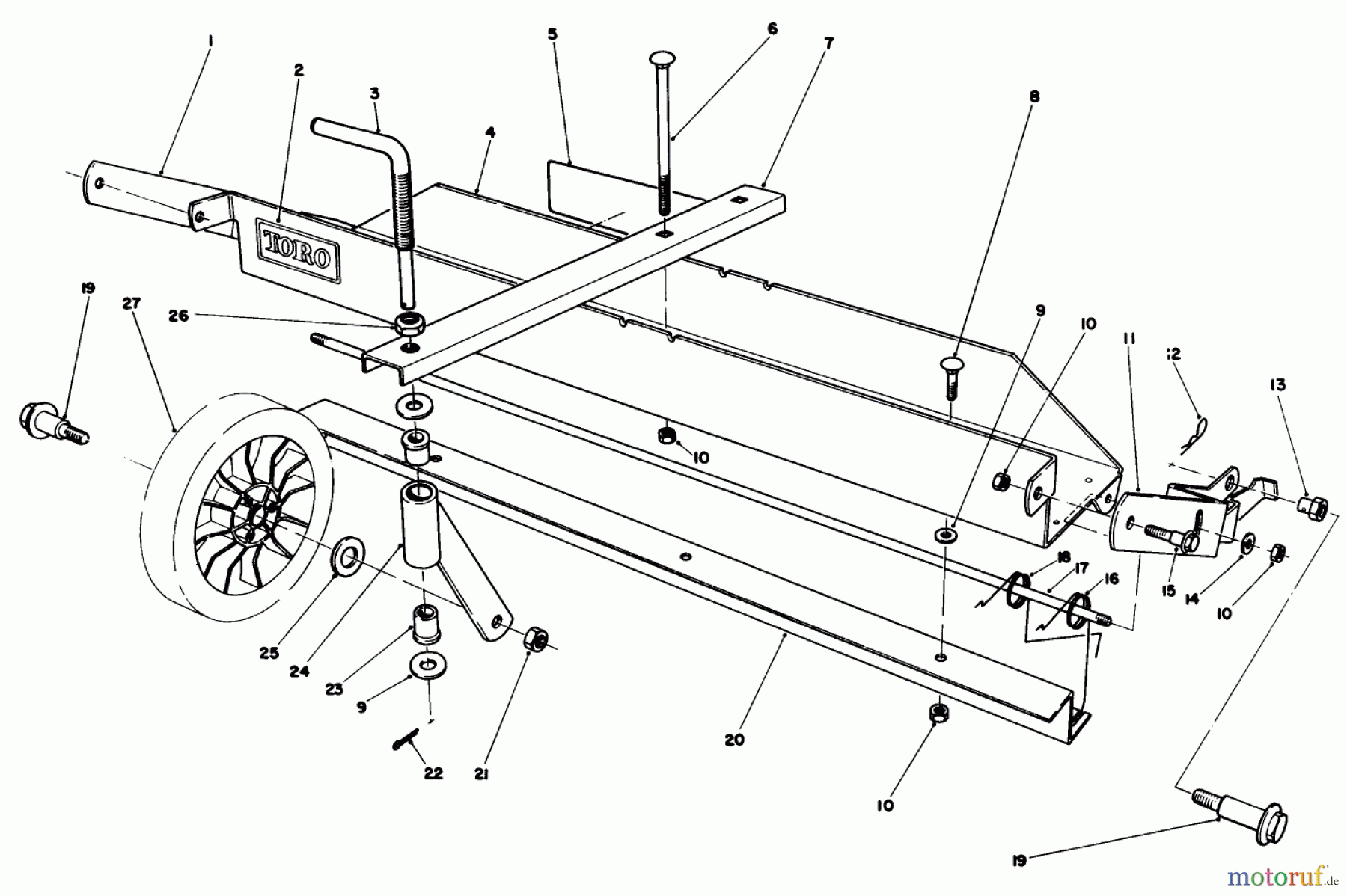  Toro Neu Mowers, Walk-Behind Seite 1 20624 - Toro Lawnmower, 1987 (7000001-7999999) DETHATCHER KIT MODEL NO. 59126 (OPTIONAL)