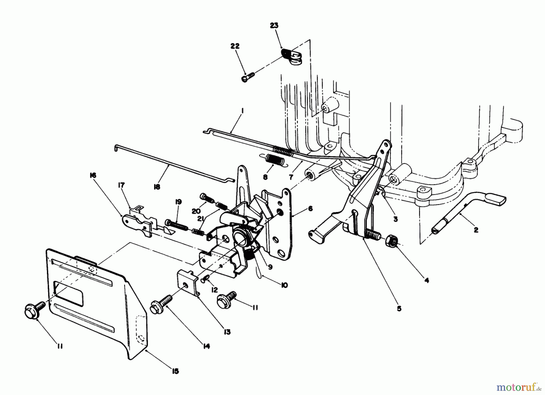  Toro Neu Mowers, Walk-Behind Seite 1 20624 - Toro Lawnmower, 1988 (8000001-8999999) GOVERNOR ASSEMBLY (MODEL NO. VMH7)