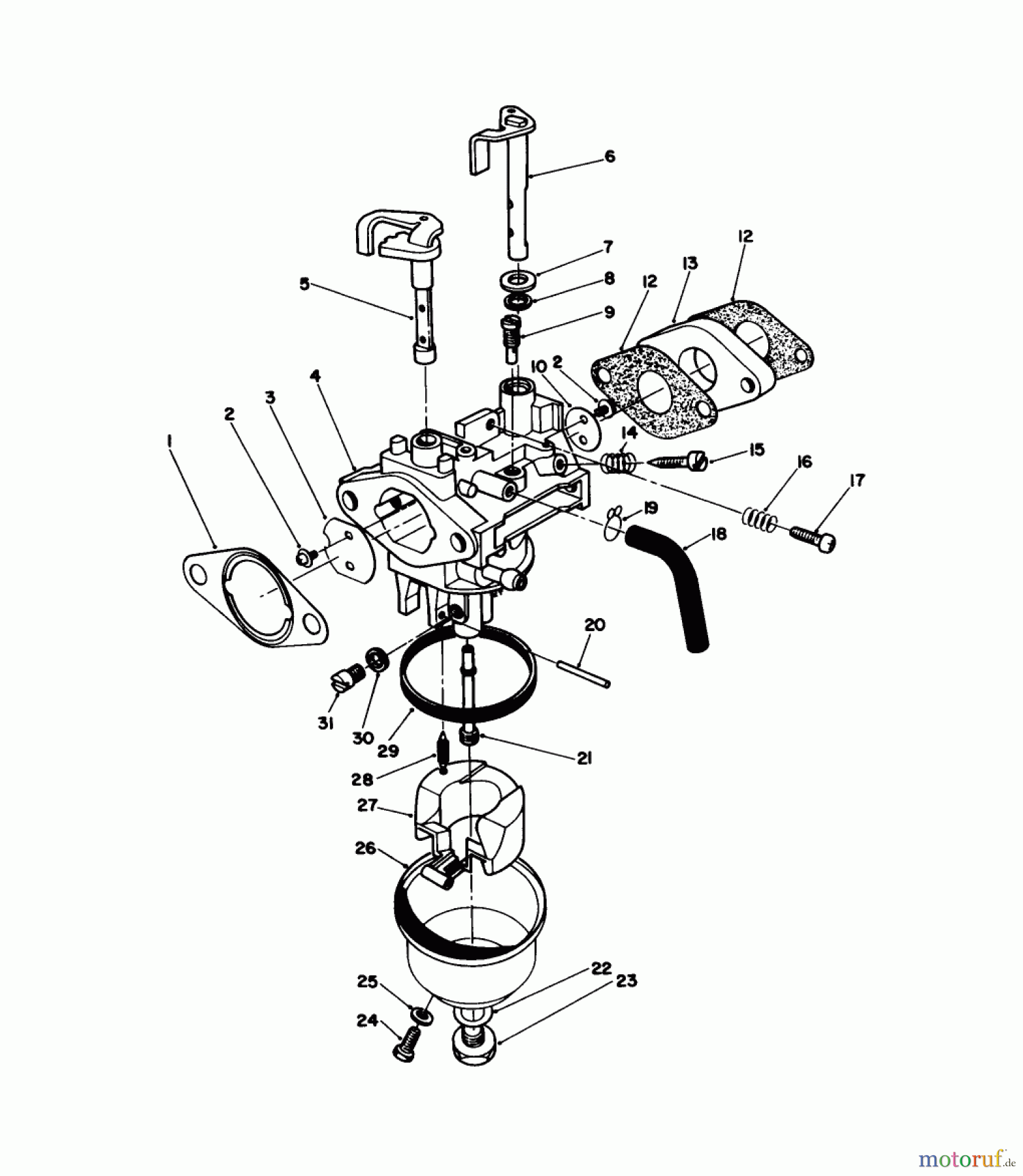  Toro Neu Mowers, Walk-Behind Seite 1 20626C - Toro Lawnmower, 1986 (6000001-6999999) CARBURETOR ASSEMBLY