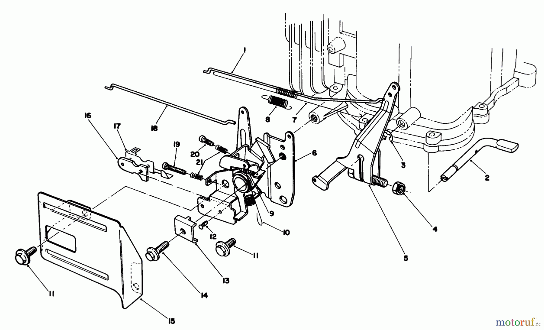  Toro Neu Mowers, Walk-Behind Seite 1 20626C - Toro Lawnmower, 1987 (7000001-7999999) GOVERNOR ASSEMBLY (MODEL VMG6)