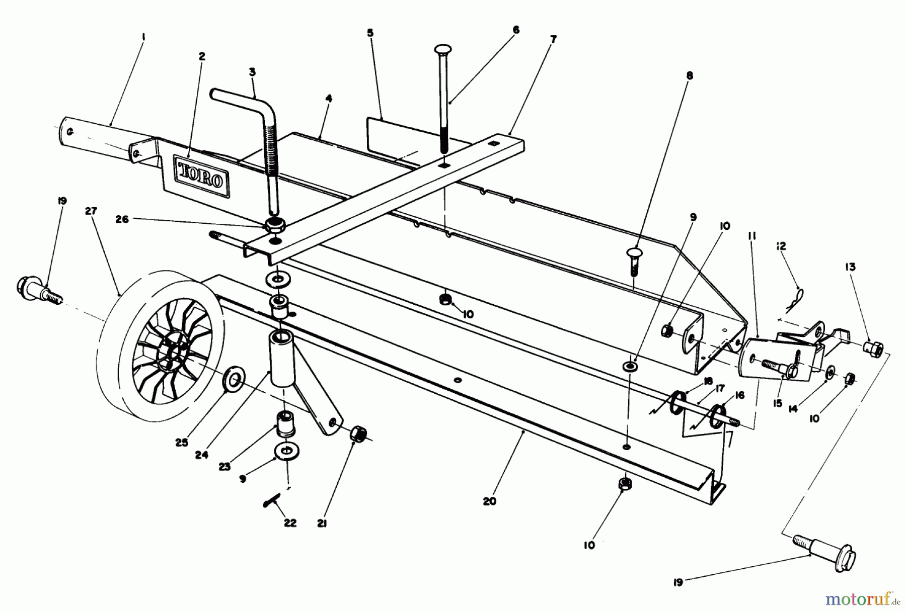  Toro Neu Mowers, Walk-Behind Seite 1 20628C - Toro Lawnmower, 1986 (6000001-6999999) DETHATCHER KIT MODEL NO. 59126 (OPTIONAL)