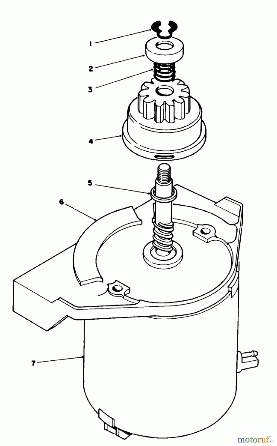  Toro Neu Mowers, Walk-Behind Seite 1 20628C - Toro Lawnmower, 1986 (6000001-6999999) STARTER MOTOR ASSEMBLY NO. 53-4500