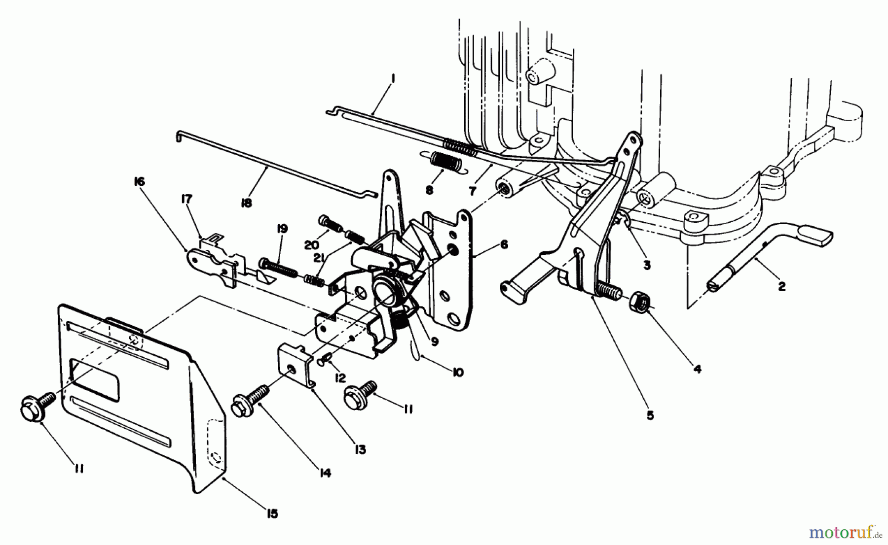  Toro Neu Mowers, Walk-Behind Seite 1 20628C - Toro Lawnmower, 1987 (7000001-7999999) GOVERNOR ASSEMBLY