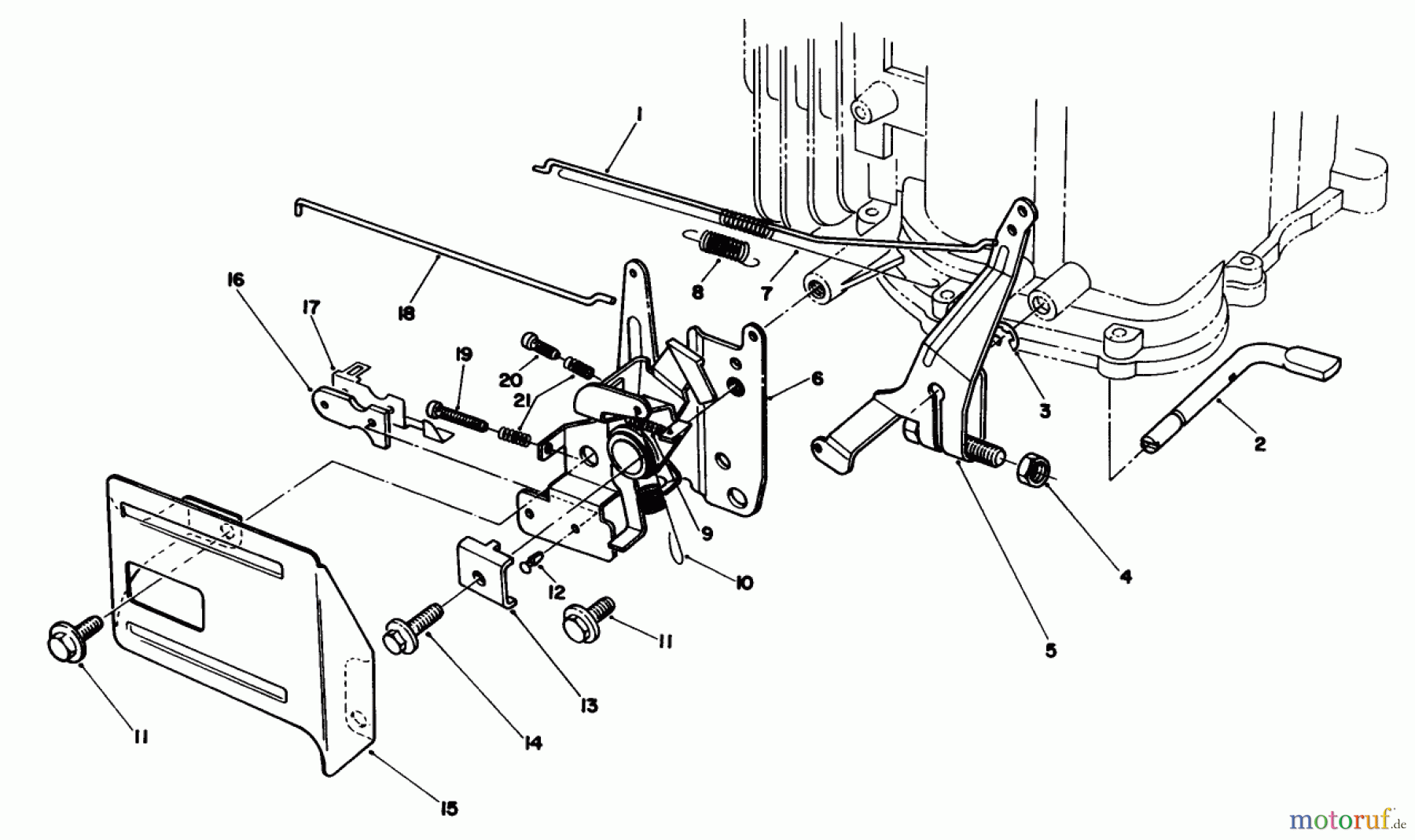  Toro Neu Mowers, Walk-Behind Seite 1 20629C - Toro Lawnmower, 1986 (6000001-6999999) GOVERNOR ASSEMBLY