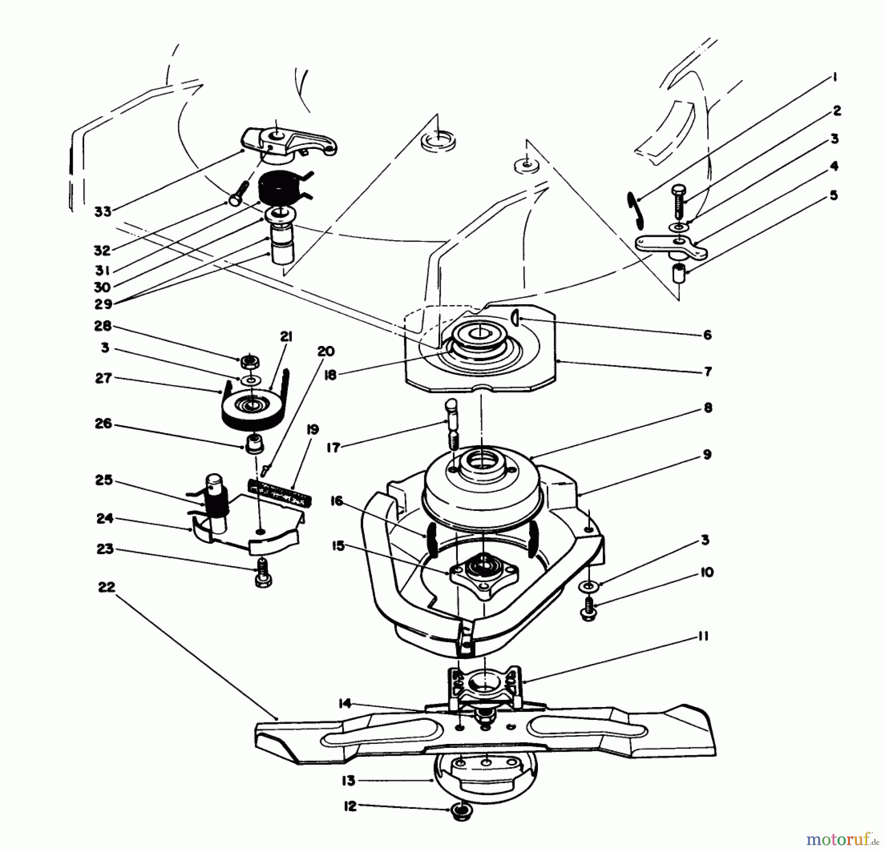  Toro Neu Mowers, Walk-Behind Seite 1 20632 - Toro Lawnmower, 1989 (9000001-9999999) BLADE BRAKE CLUTCH ASSEMBLY