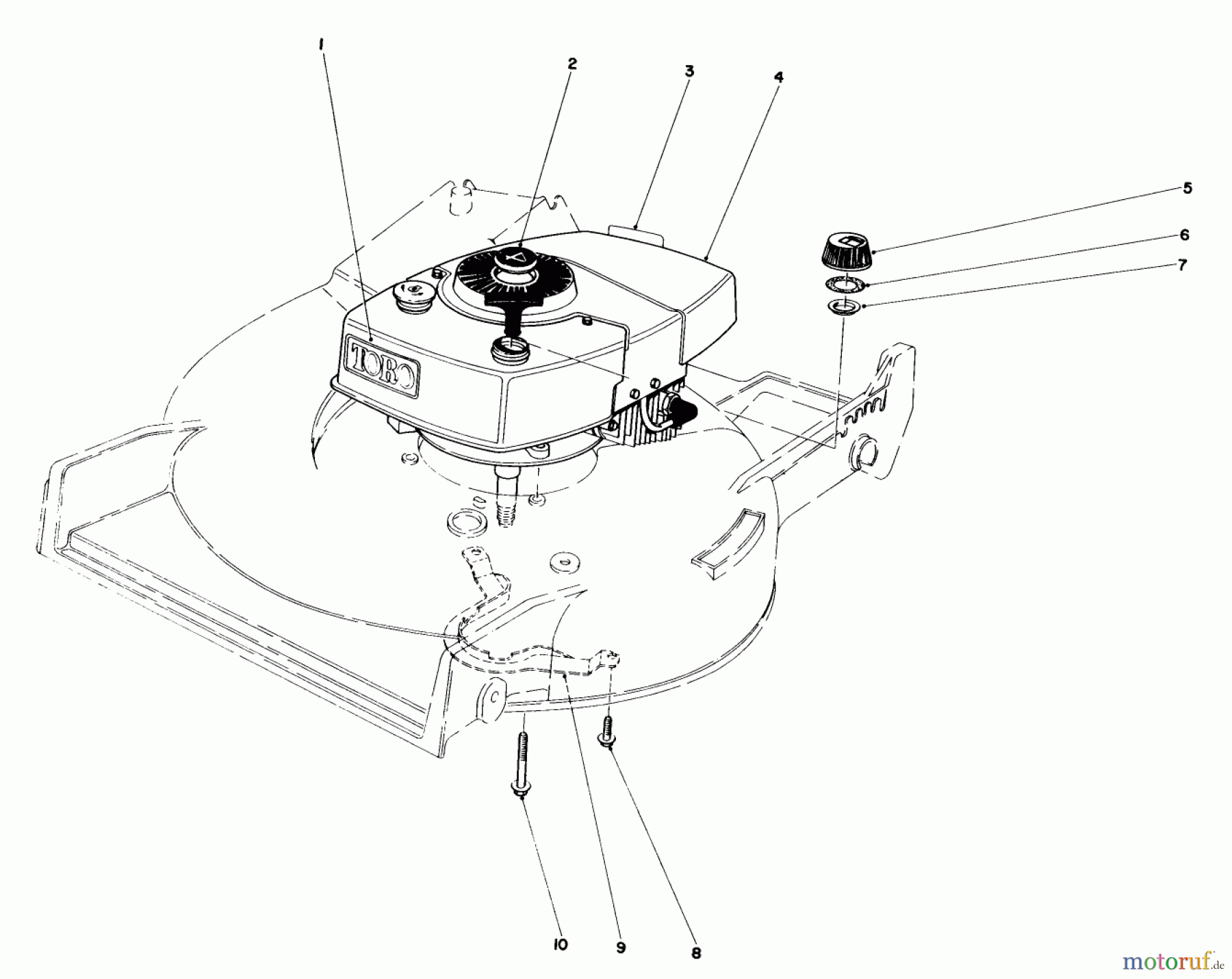  Toro Neu Mowers, Walk-Behind Seite 1 20672 - Toro Lawnmower, 1983 (3000001-3999999) ENGINE ASSEMBLY