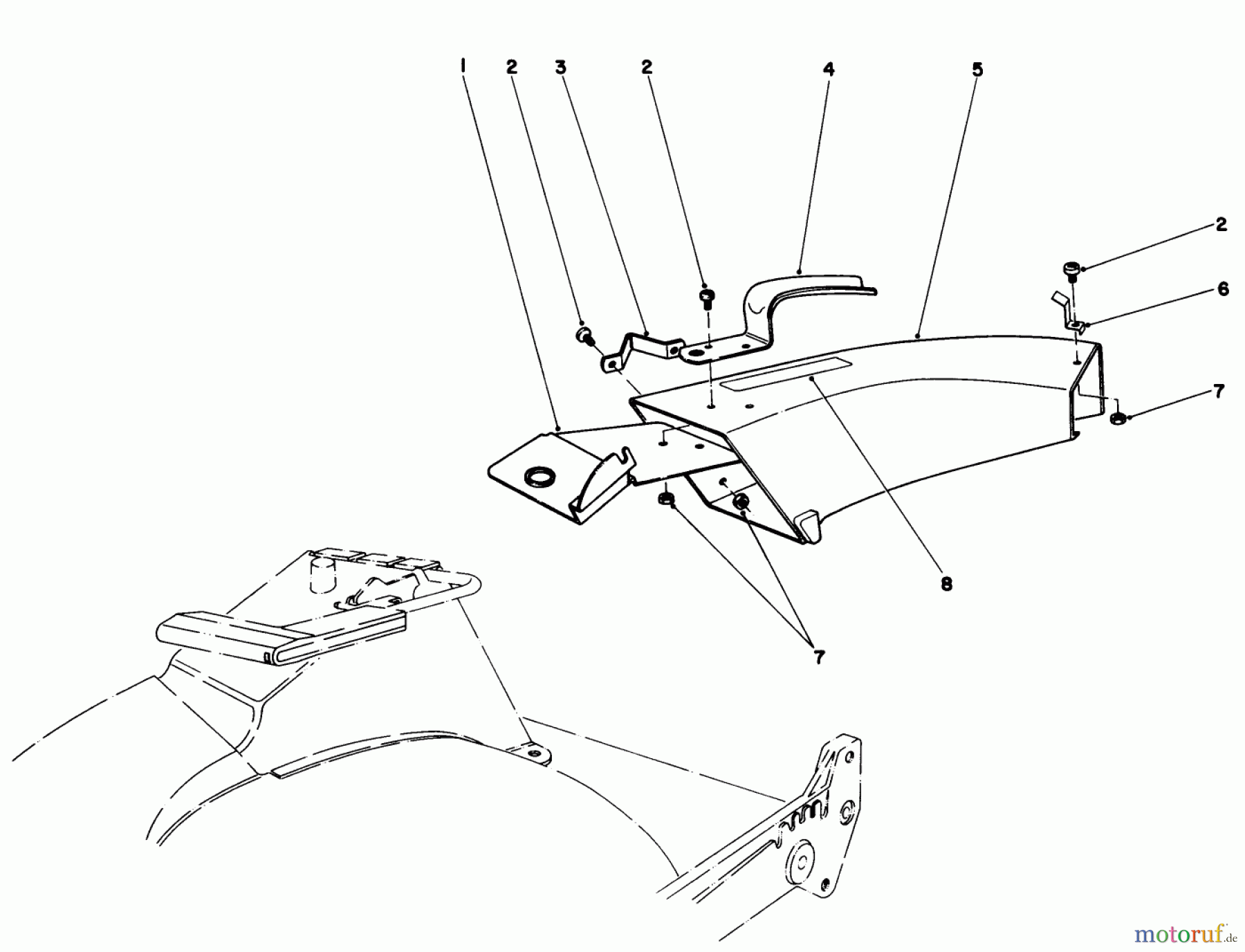  Toro Neu Mowers, Walk-Behind Seite 1 20675 - Toro Lawnmower, 1985 (5000001-5999999) SIDE DISCHARGE CHUTE MODEL NO. 59108 (OPTIONAL)