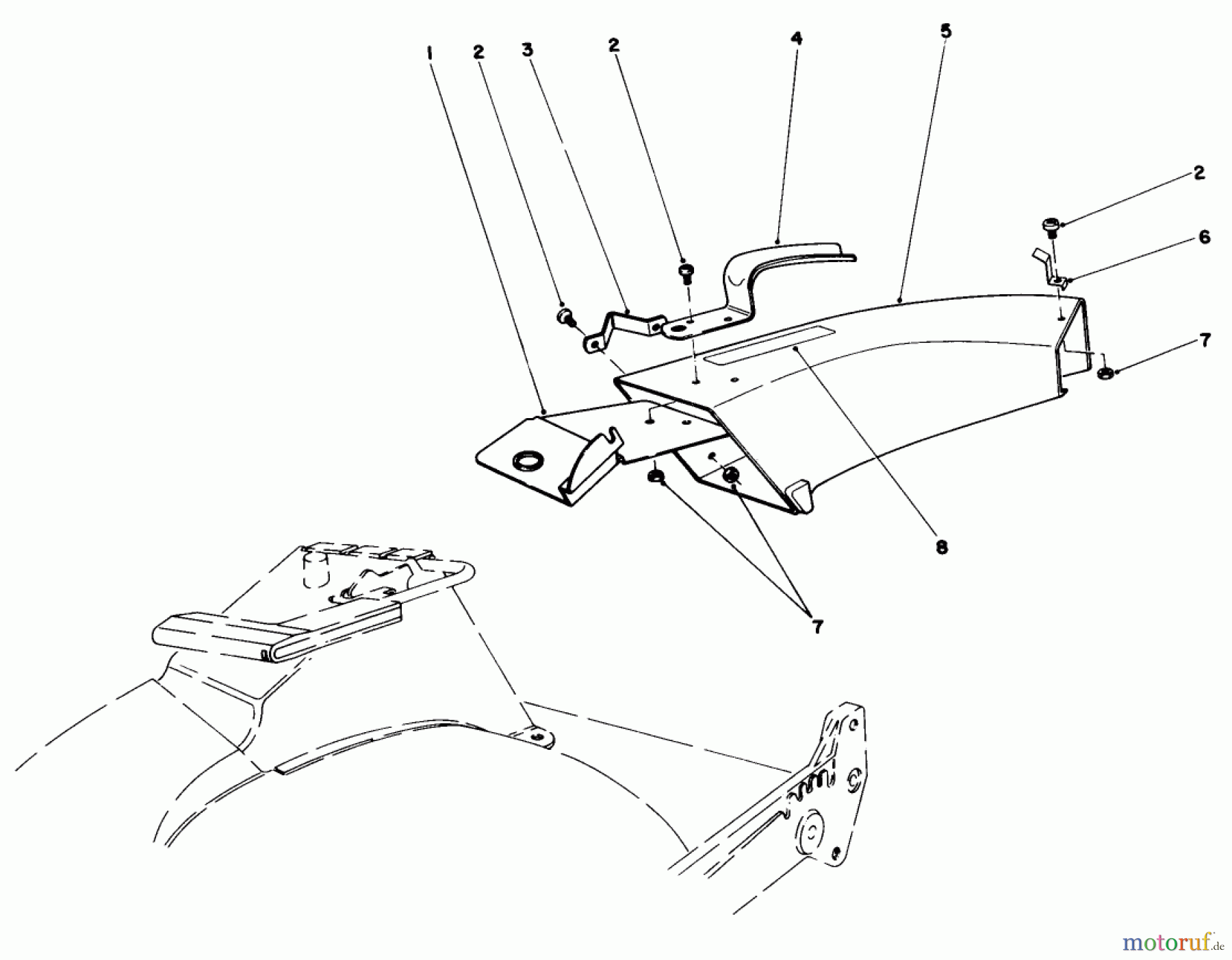  Toro Neu Mowers, Walk-Behind Seite 1 20676 - Toro Lawnmower, 1985 (5000001-5999999) SIDE DISCHARGE CHUTE MODEL NO. 59108 (OPTIONAL)