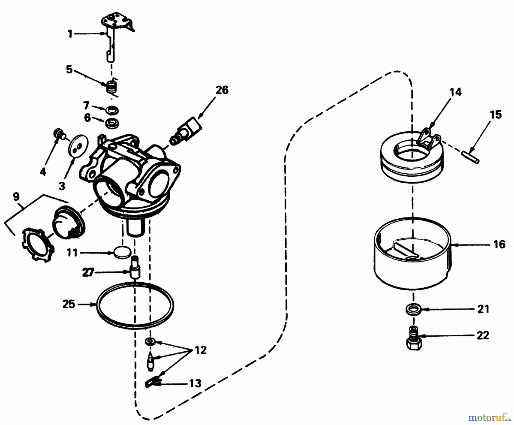  Toro Neu Mowers, Walk-Behind Seite 1 20677 - Toro Lawnmower, 1990 (0000001-0002101) CARBURETOR N0. 632050A