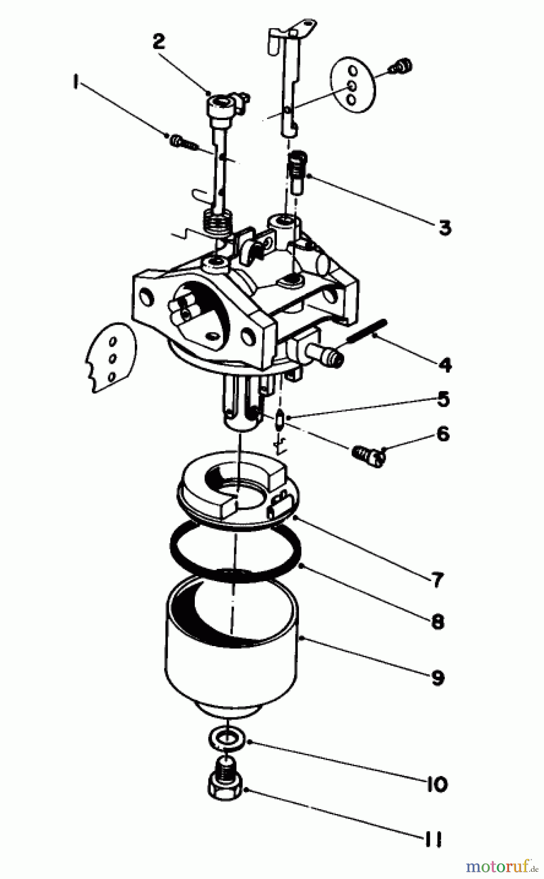  Toro Neu Mowers, Walk-Behind Seite 1 20680 - Toro Lawnmower, 1983 (3000001-3999999) CARBURETOR ASSEMBLY