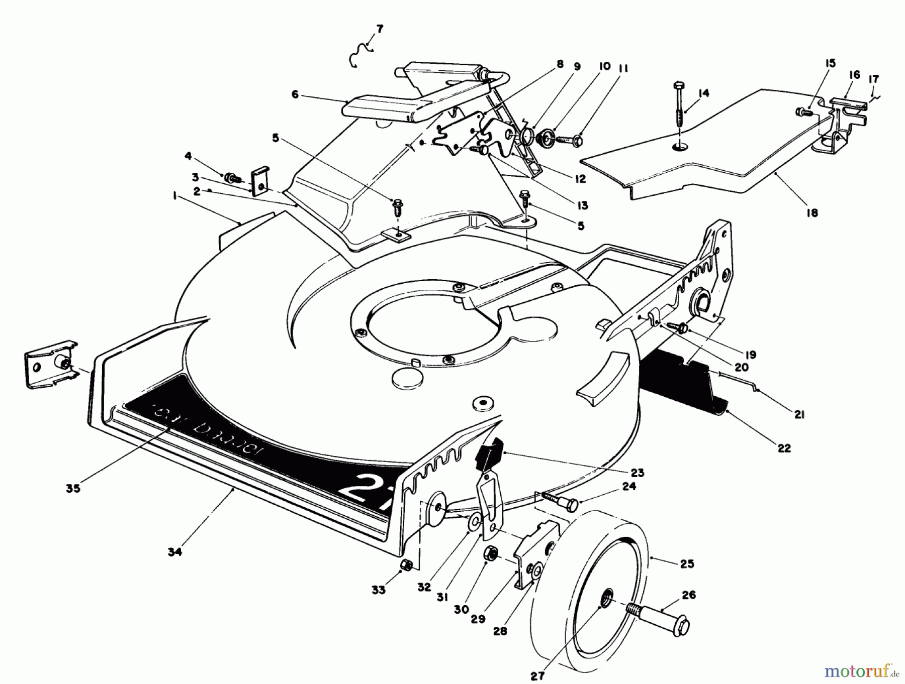  Toro Neu Mowers, Walk-Behind Seite 1 20680 - Toro Lawnmower, 1984 (4000001-4999999) HOUSING ASSEMBLY