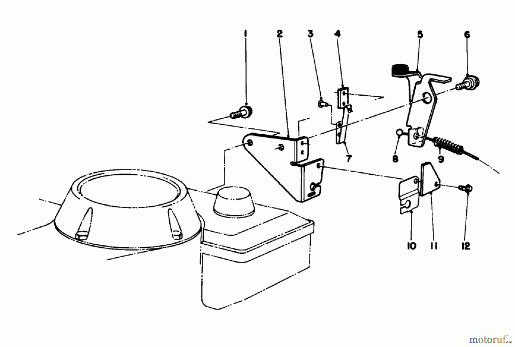  Toro Neu Mowers, Walk-Behind Seite 1 20680 - Toro Lawnmower, 1986 (6000001-6999999) BRAKE ASSEMBLY