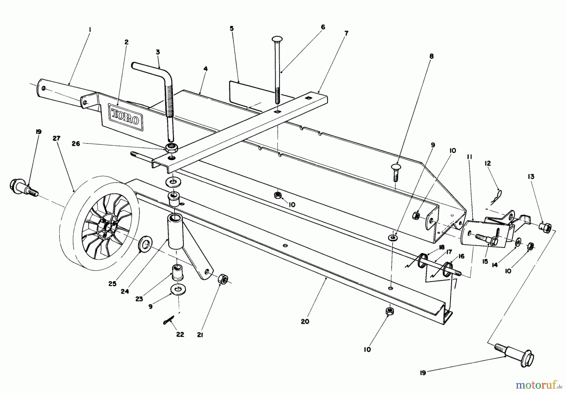  Toro Neu Mowers, Walk-Behind Seite 1 20680 - Toro Lawnmower, 1986 (6000001-6999999) DETHATCHER KIT MODEL NO. 59126 (OPTIONAL)