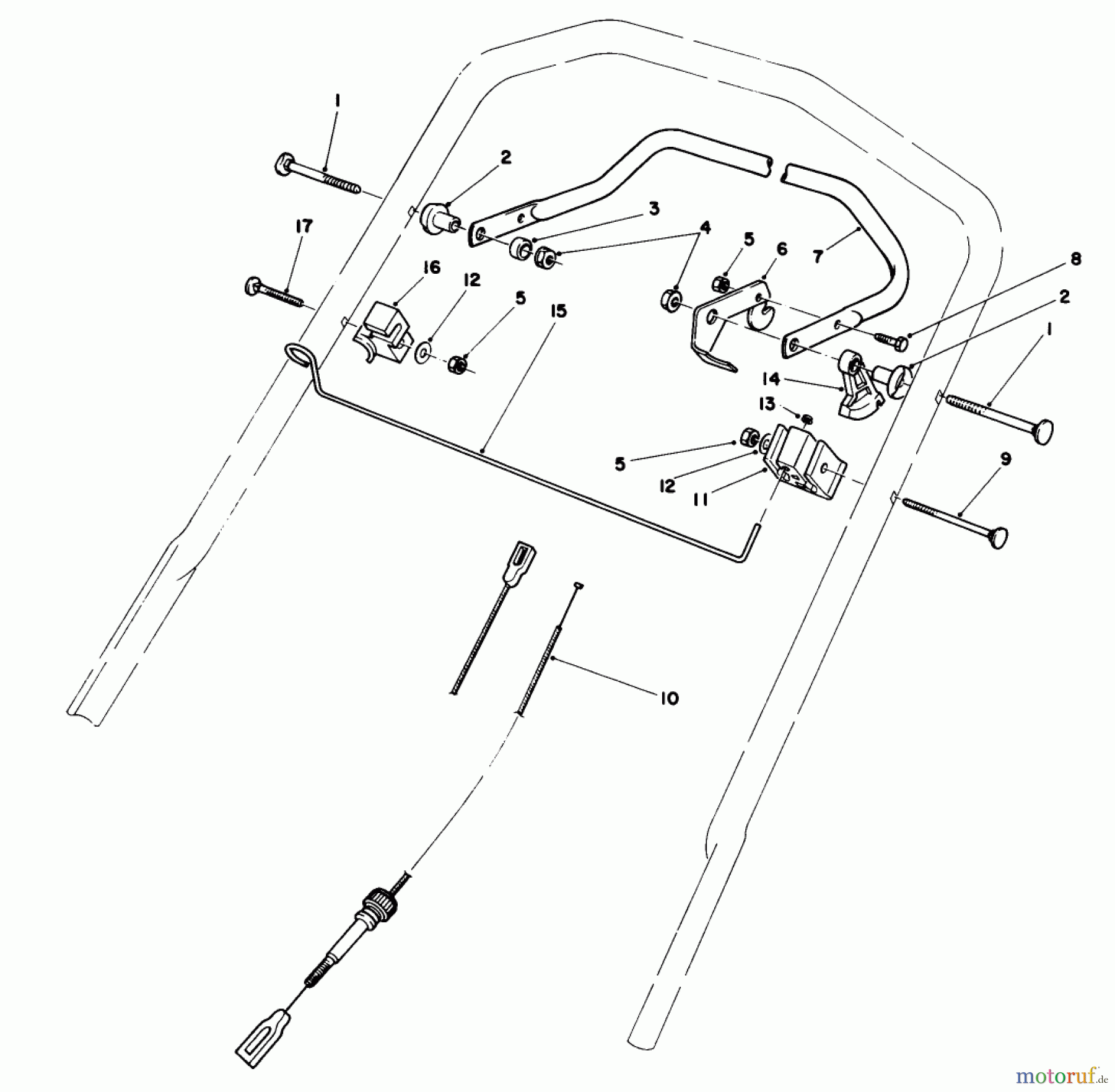  Toro Neu Mowers, Walk-Behind Seite 1 20680 - Toro Lawnmower, 1986 (6000001-6999999) TRACTION CONTROL ASSEMBLY