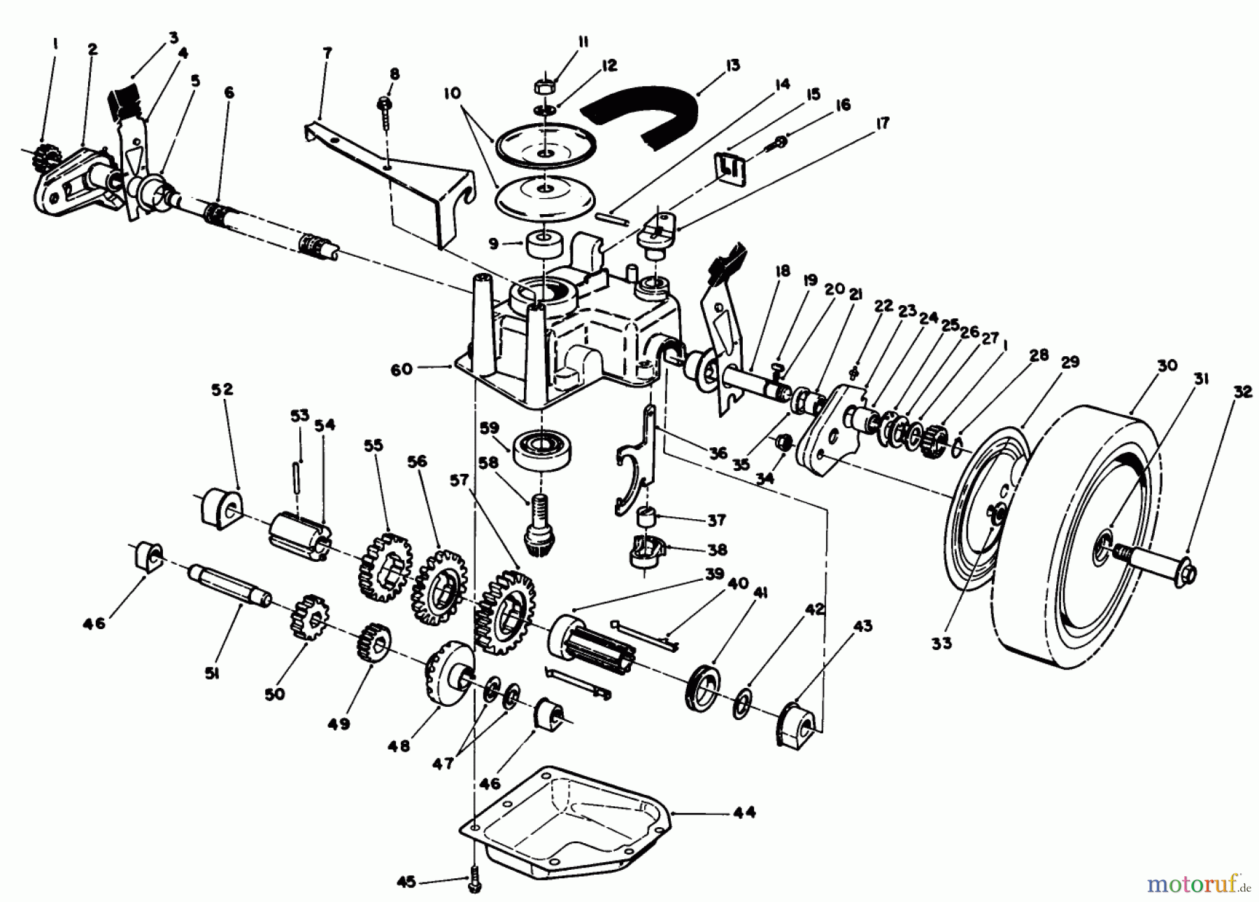  Toro Neu Mowers, Walk-Behind Seite 1 20684 - Toro Lawnmower, 1987 (7000001-7999999) GEAR CASE ASSEMBLY (USED ON UNITS WITH SERIAL NO. 7050000 & UP)