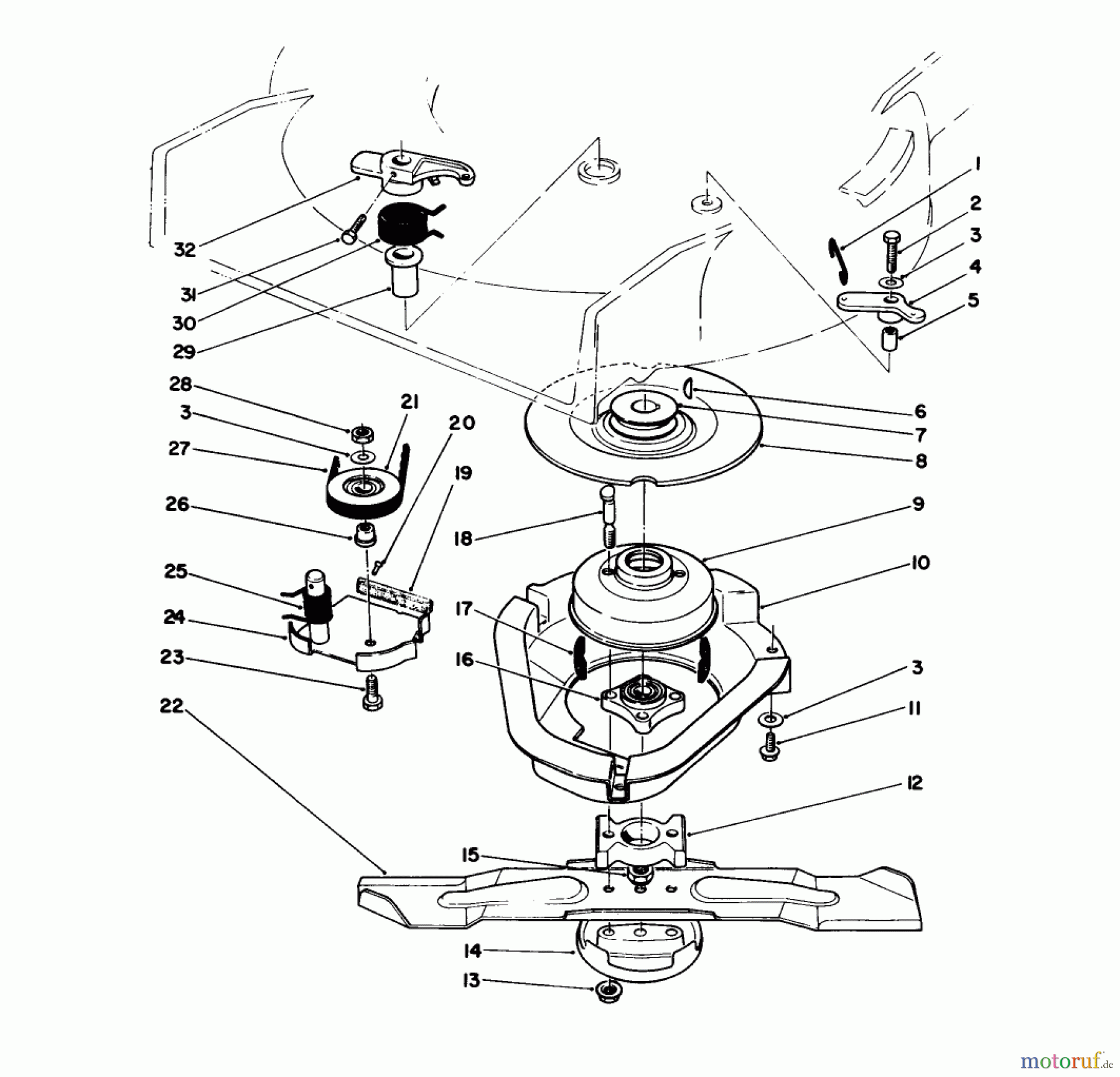  Toro Neu Mowers, Walk-Behind Seite 1 20684C - Toro Lawnmower, 1989 (9000001-9999999) BLADE BRAKE CLUTCH ASSEMBLY