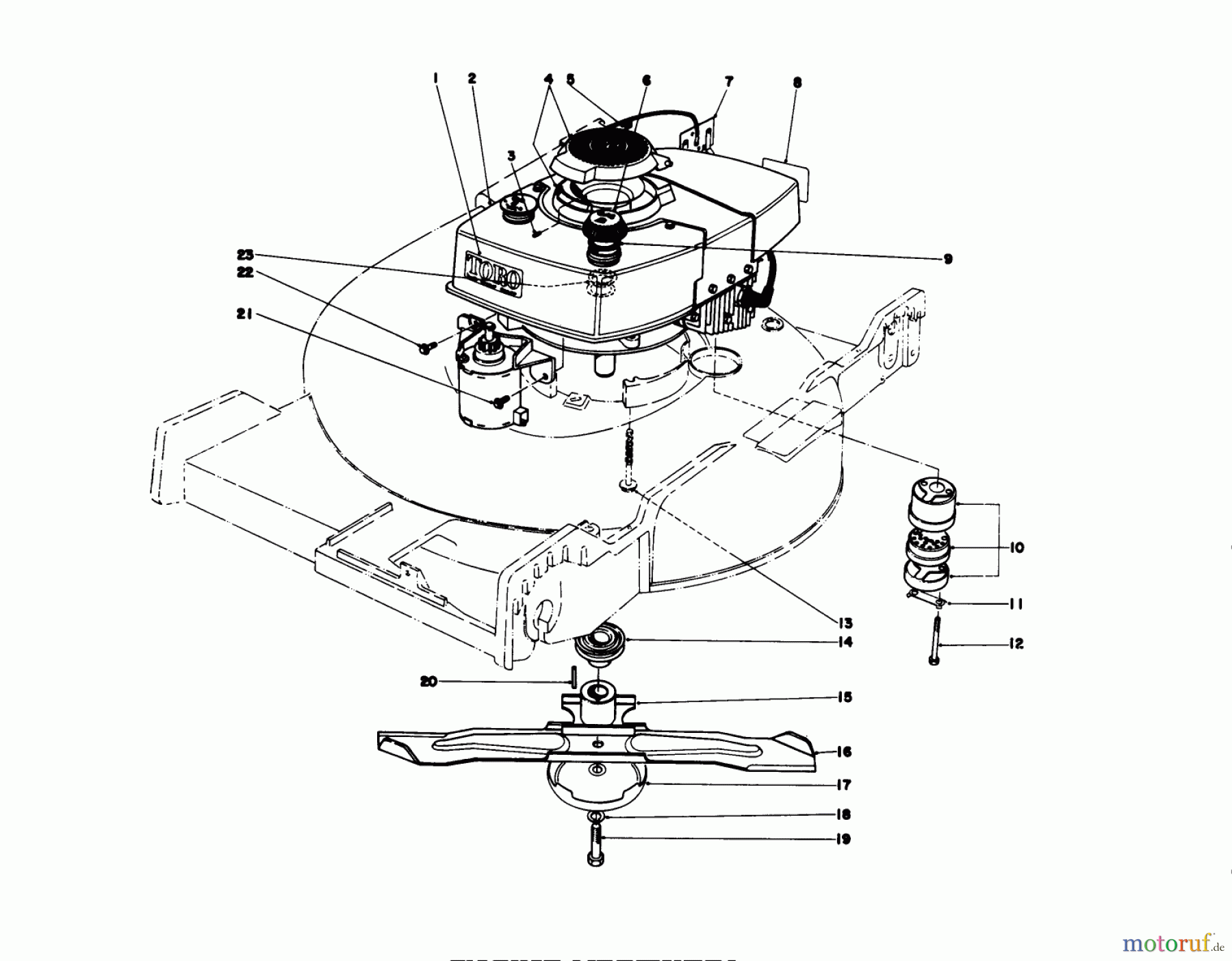  Toro Neu Mowers, Walk-Behind Seite 1 20690 - Toro Lawnmower, 1978 (8000001-8999999) ENGINE ASSEMBLY