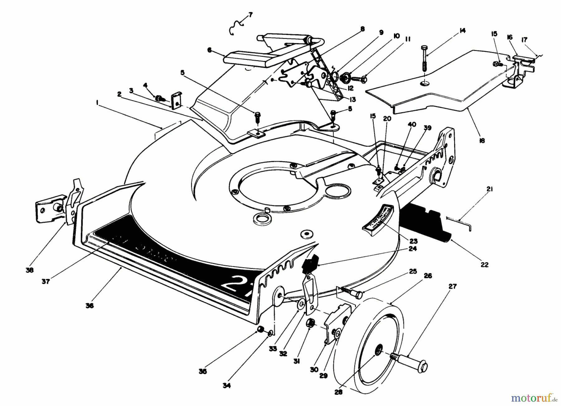  Toro Neu Mowers, Walk-Behind Seite 1 20695 - Toro Lawnmower, 1988 (8000001-8999999) HOUSING ASSEMBLY