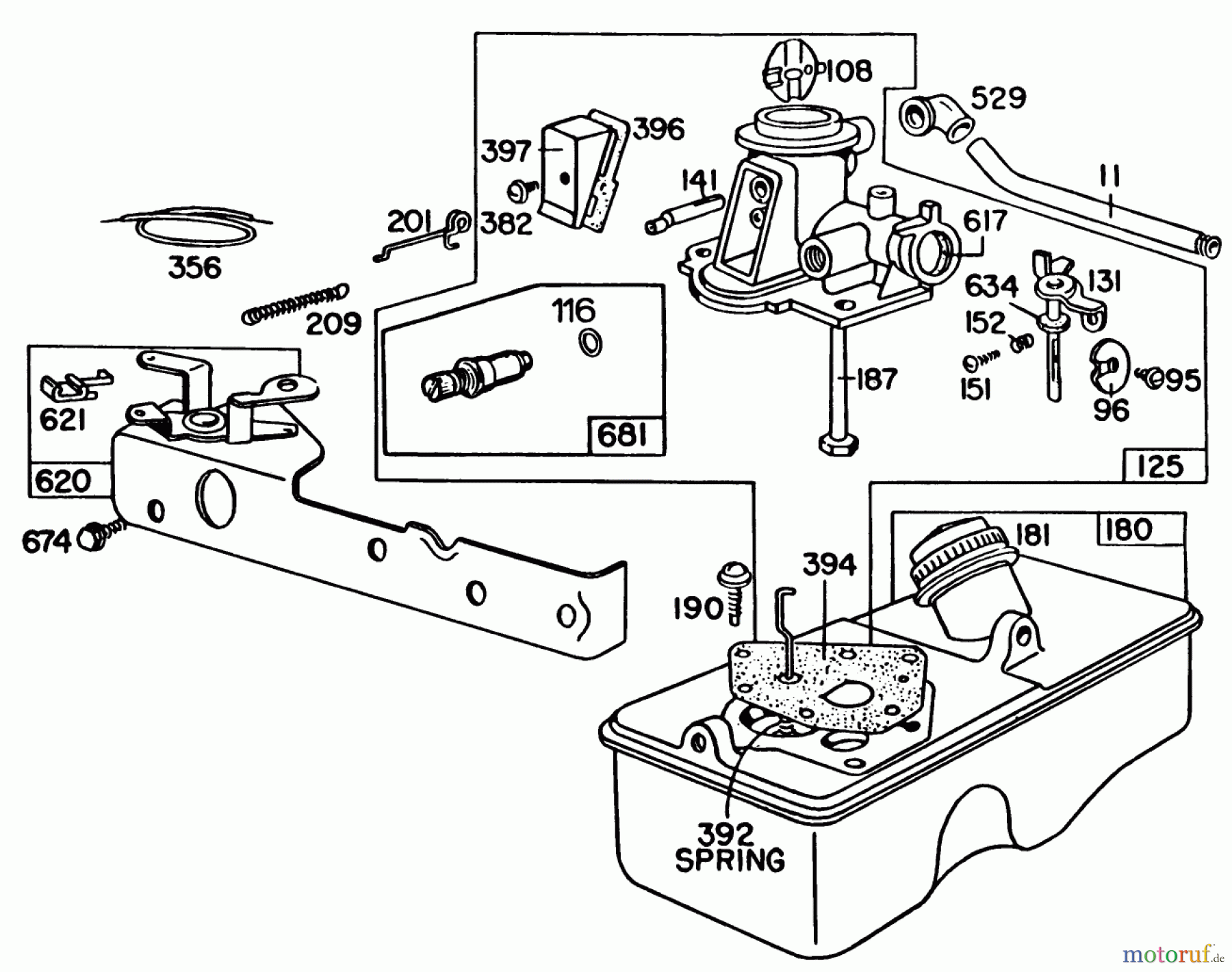  Toro Neu Mowers, Walk-Behind Seite 1 20698 - Toro Lawnmower, 1982 (2000001-2999999) ENGINE BRIGGS & STRATTON MODEL NO. 93508-0196-01