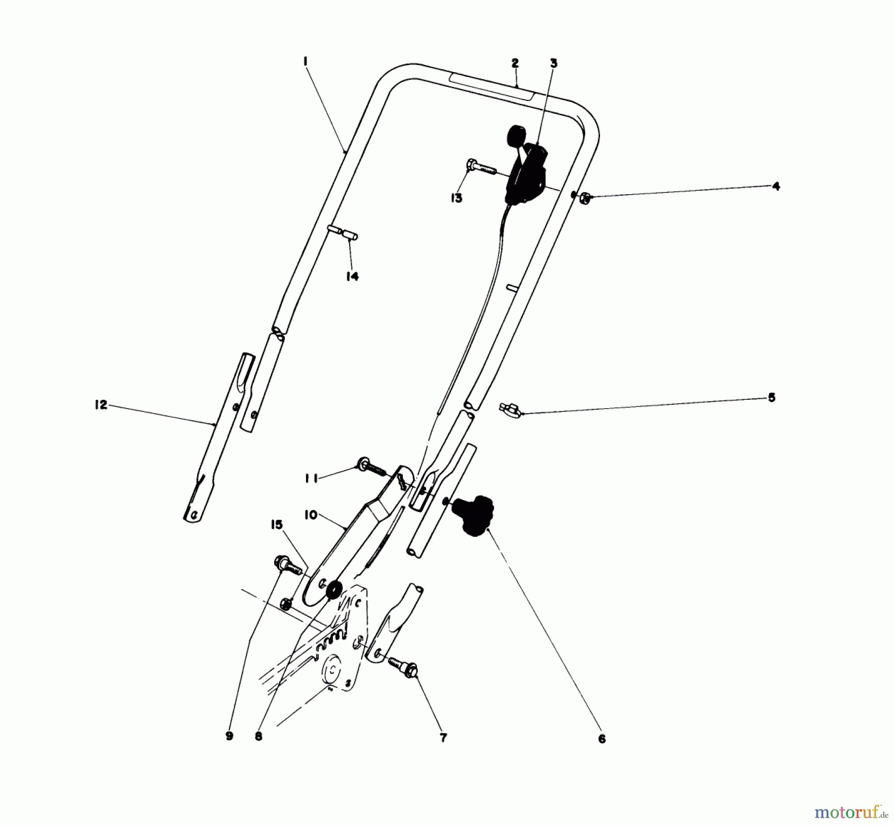  Toro Neu Mowers, Walk-Behind Seite 1 20700 - Toro Lawnmower, 1978 (8000001-8999999) HANDLE ASSEMBLY