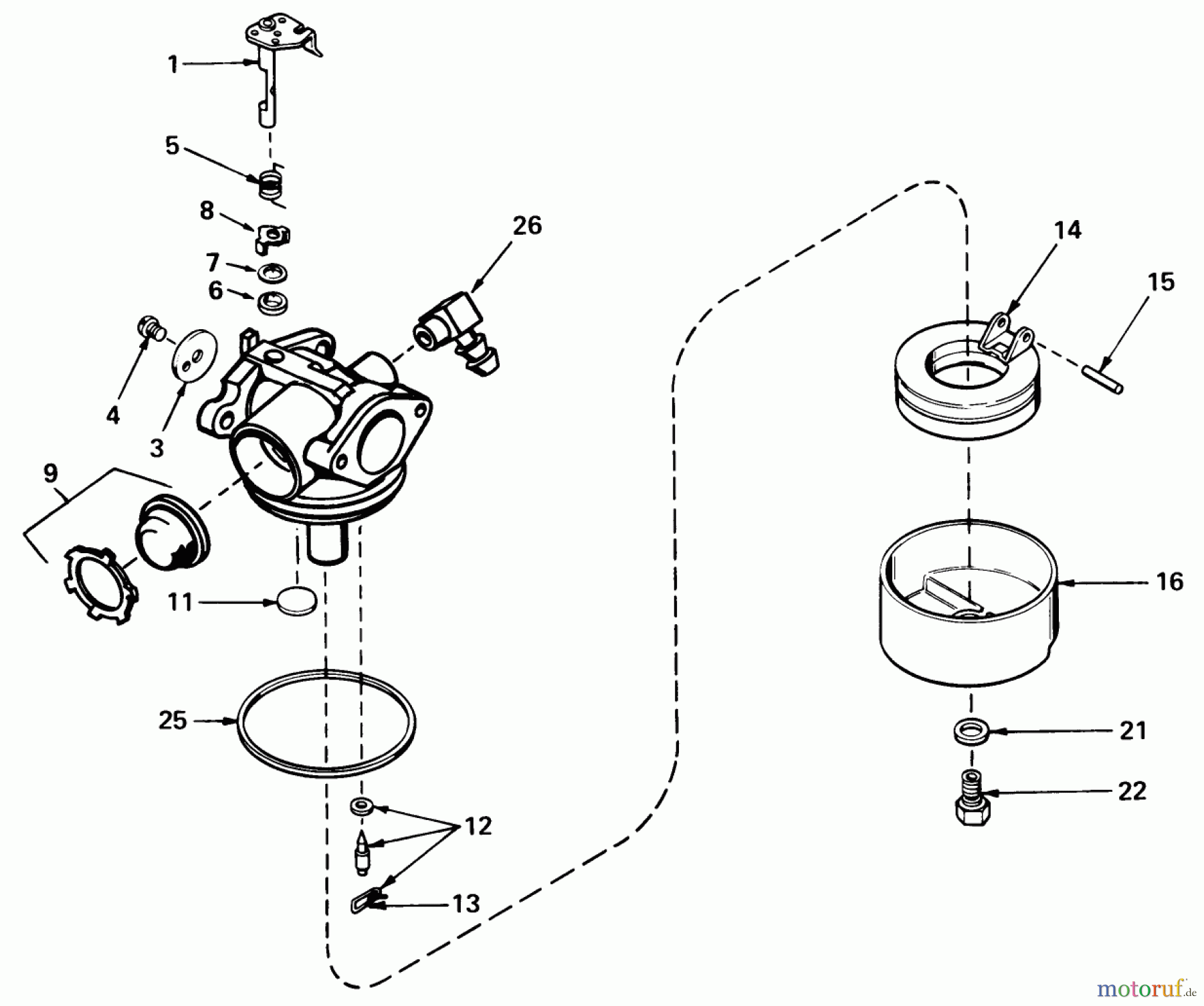  Toro Neu Mowers, Walk-Behind Seite 1 20700 - Toro Lawnmower, 1980 (0000001-0999999) CARBURETOR NO. 632050