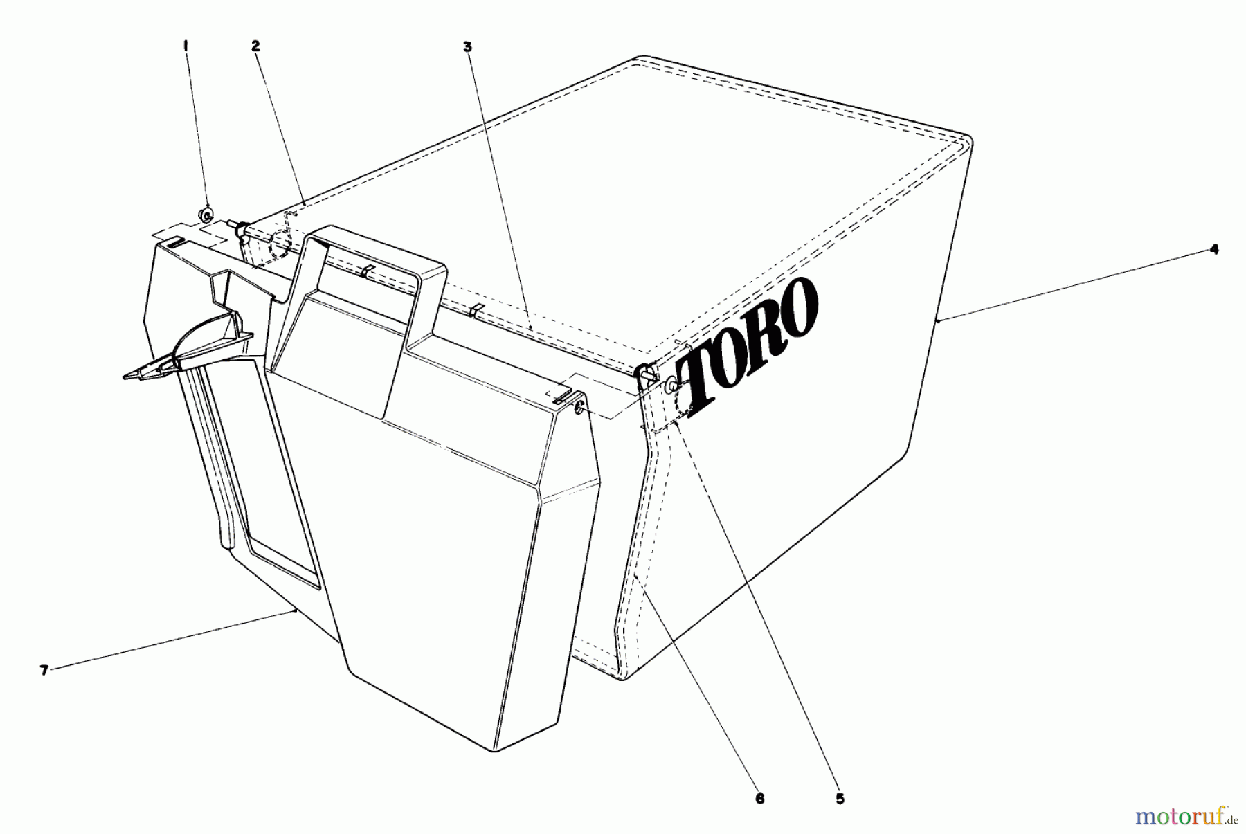  Toro Neu Mowers, Walk-Behind Seite 1 20700 - Toro Lawnmower, 1981 (1000001-1999999) GRASS BAG ASSEMBLY NO. 11-0159