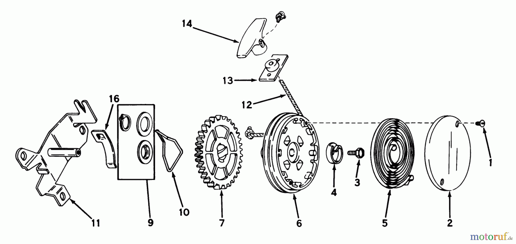  Toro Neu Mowers, Walk-Behind Seite 1 20700 - Toro Lawnmower, 1981 (1000001-1999999) REWIND STARTER NO. 590450A