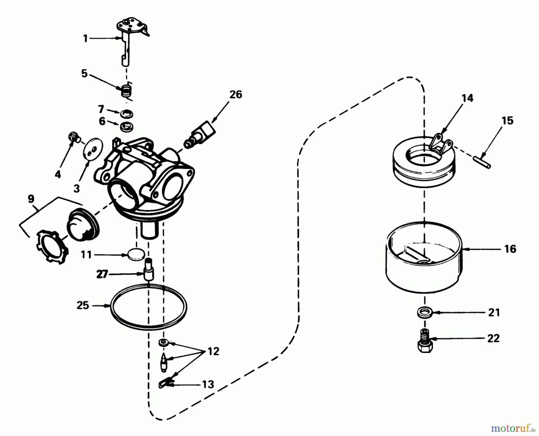  Toro Neu Mowers, Walk-Behind Seite 1 20715 - Toro Lawnmower, 1982 (2000001-2999999) CARBURETOR NO. 632050A