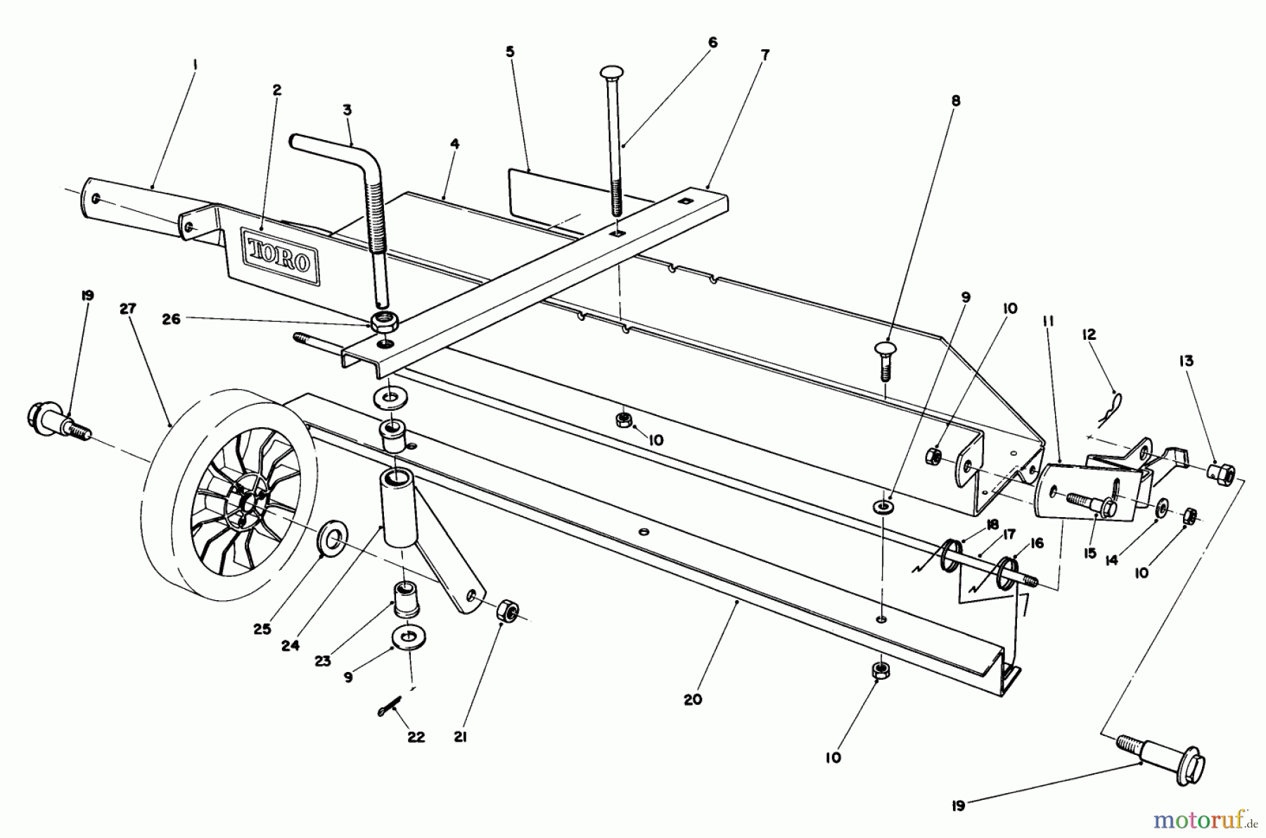  Toro Neu Mowers, Walk-Behind Seite 1 20718C - Toro Lawnmower, 1985 (5000001-5999999) DETHATCHER KIT MODEL NO. 59126 (OPTIONAL)