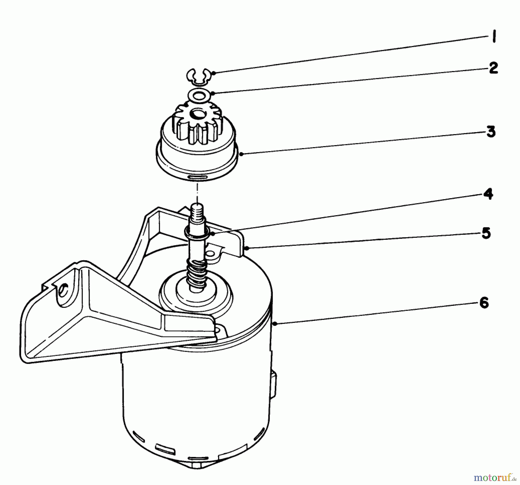  Toro Neu Mowers, Walk-Behind Seite 1 20720 - Toro Lawnmower, 1981 (1000001-1999999) STARTER MOTOR